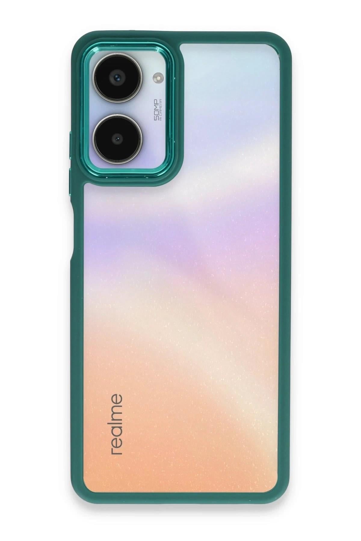 Mey İthalat®  Realme 10 Pro 5G Kılıf Dora Kapak - Haki Yeşil