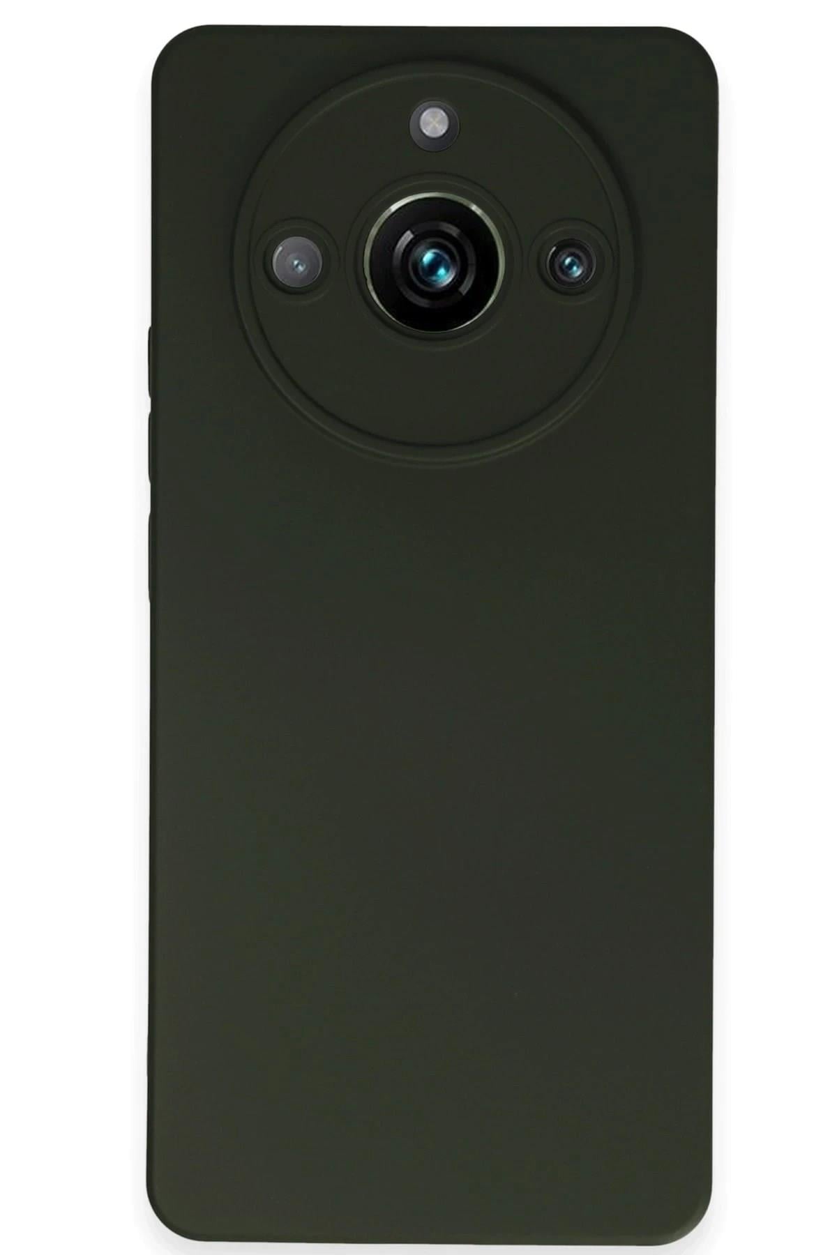 Mey İthalat®  Realme 11 Pro Kılıf Nano içi Kadife Silikon - Koyu Yeşil