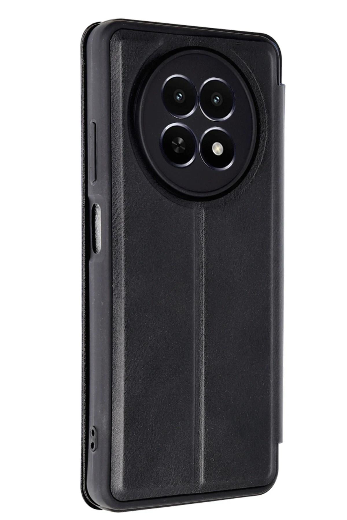 Mey İthalat®  Realme 12 5G Kılıf Flip Cover - Siyah