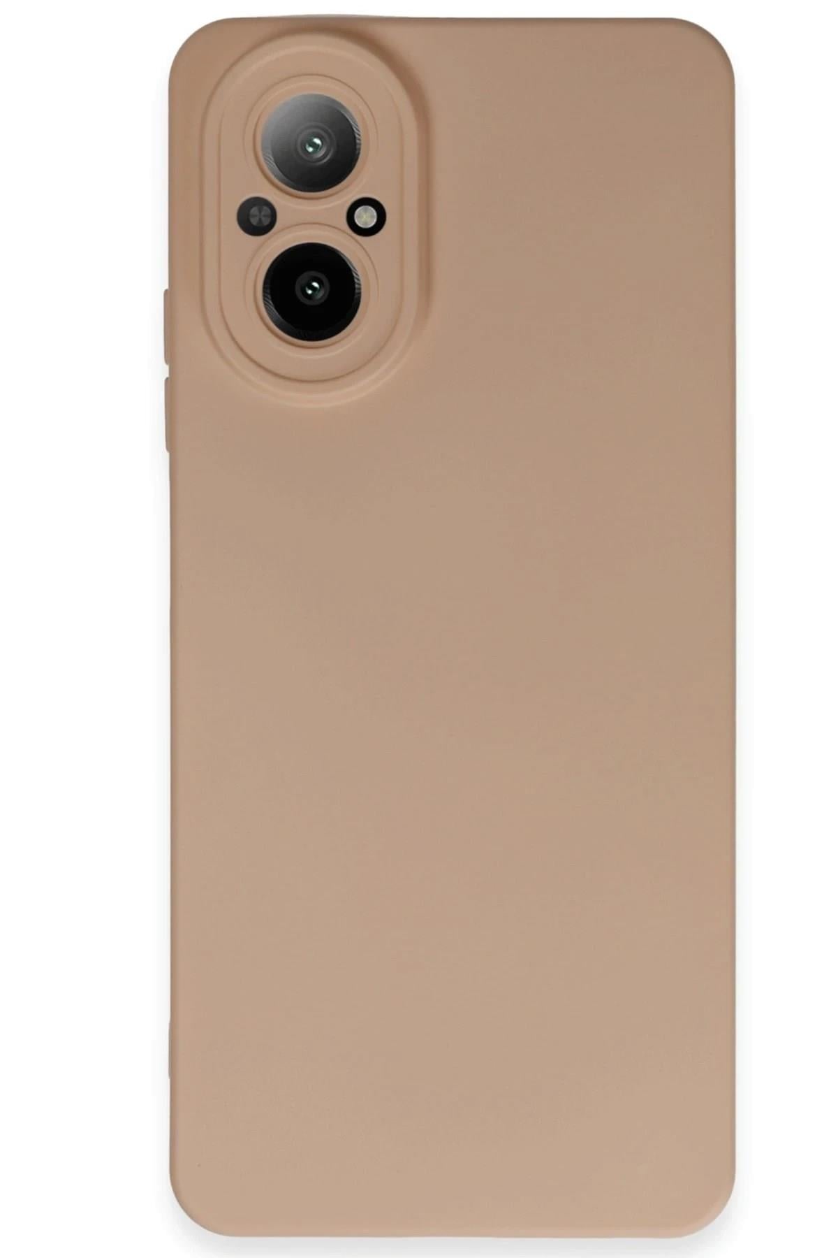 Mey İthalat®  Realme 12 Lite Kılıf Nano içi Kadife Silikon - Pudra