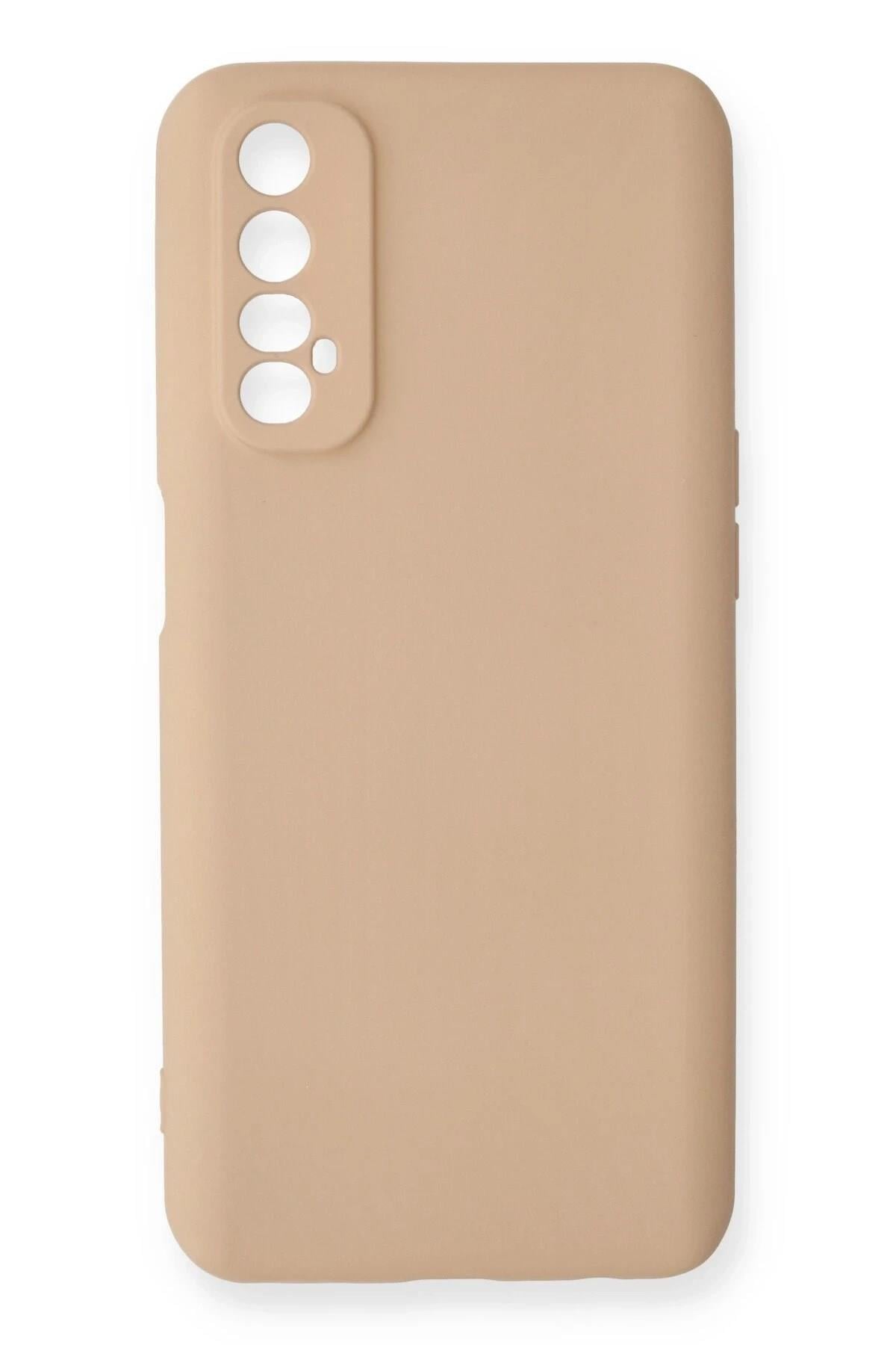 Mey İthalat®  Realme 7 Kılıf Nano içi Kadife Silikon - Pudra