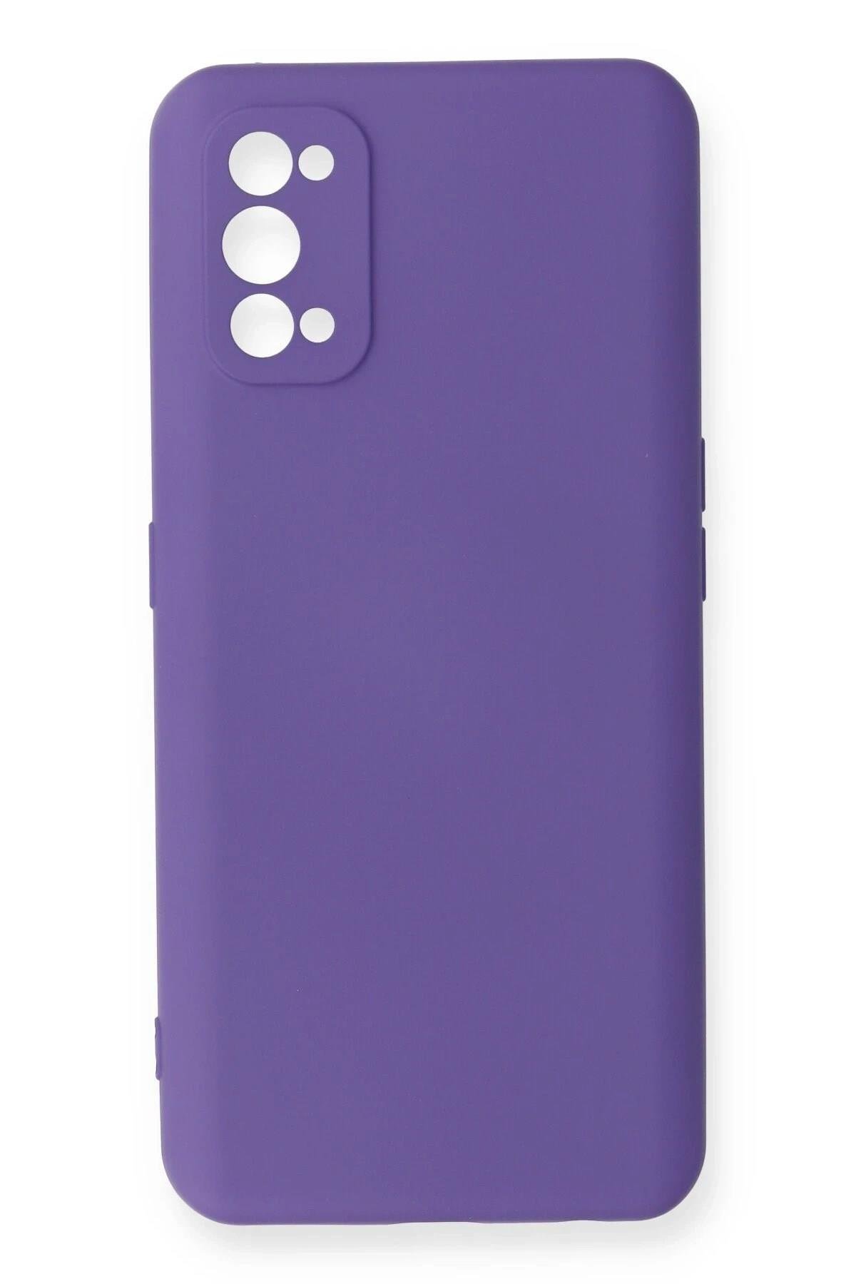Mey İthalat®  Realme 7 Pro Kılıf Nano içi Kadife Silikon - Mor