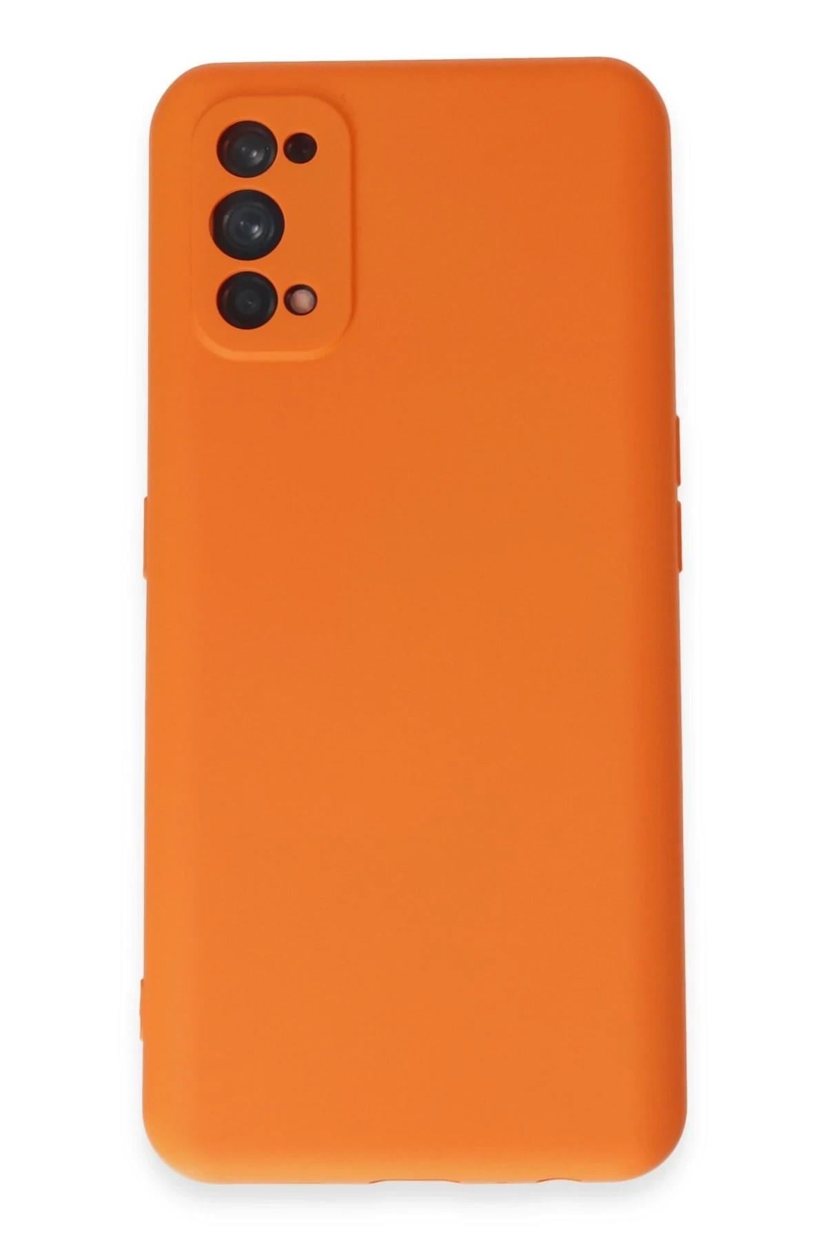 Mey İthalat®  Realme 7 Pro Kılıf Nano içi Kadife Silikon - Turuncu