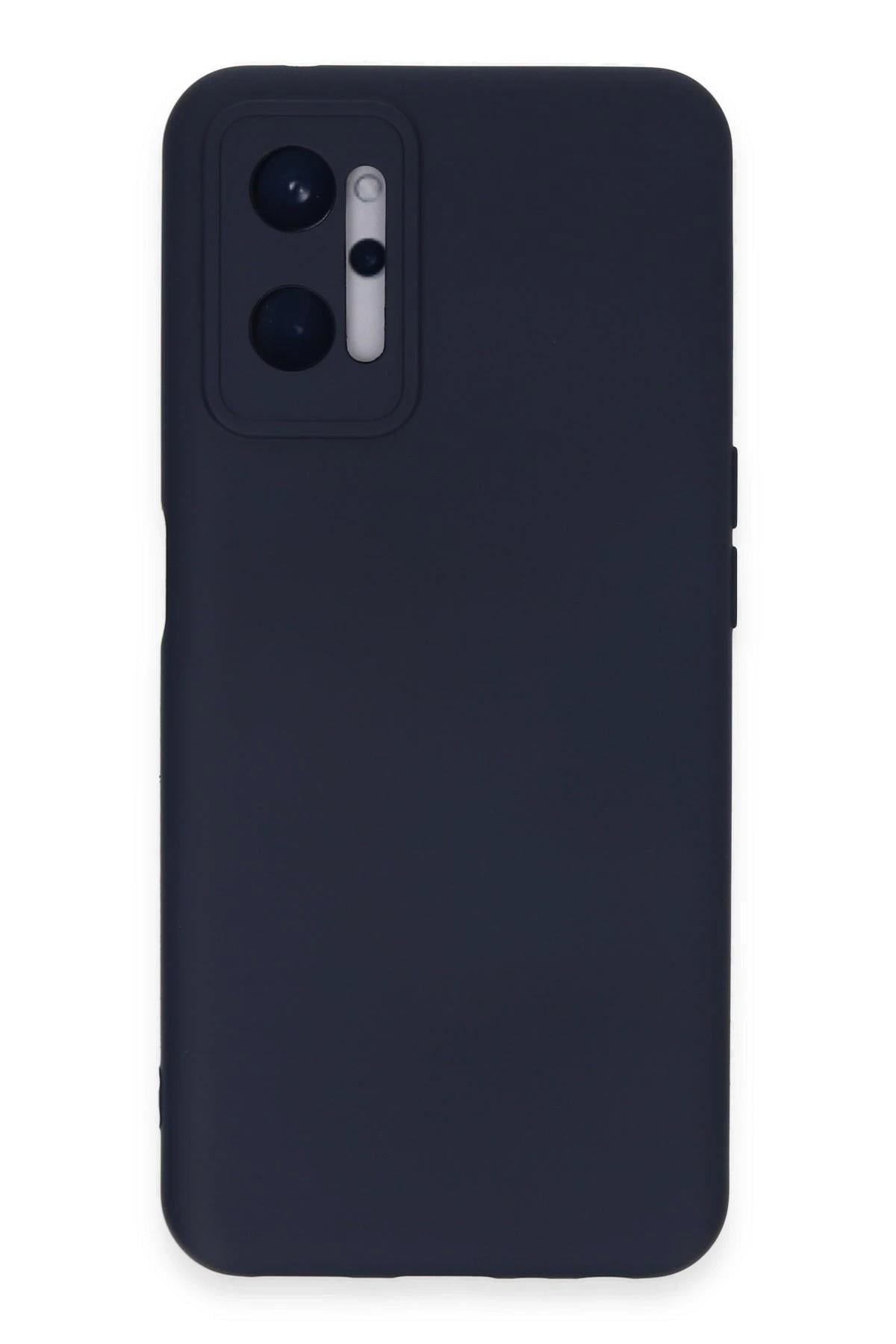 Mey İthalat®  Realme 9i 4G Kılıf Nano içi Kadife Silikon - Lacivert