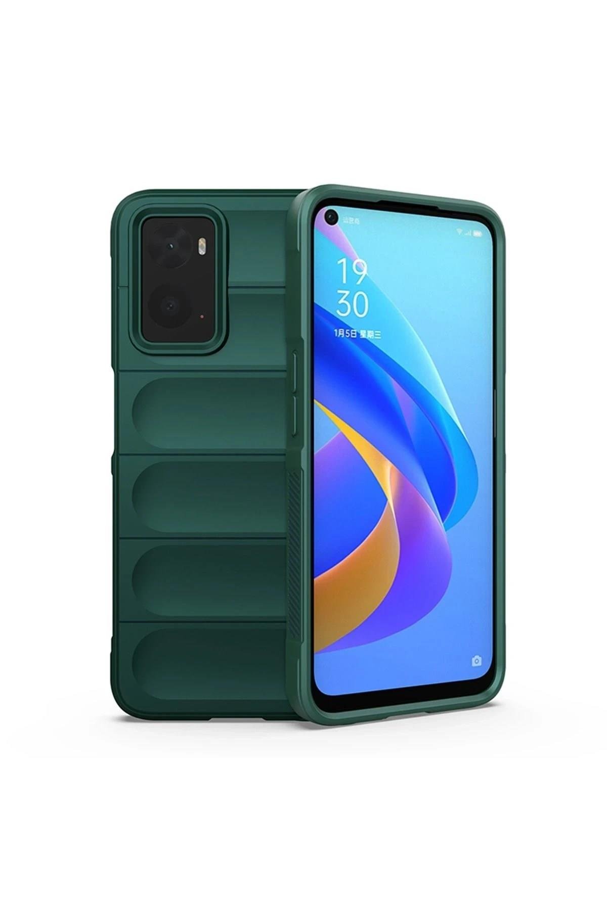Mey İthalat®  Realme 9i 4G Kılıf Optimum Silikon - Koyu Yeşil