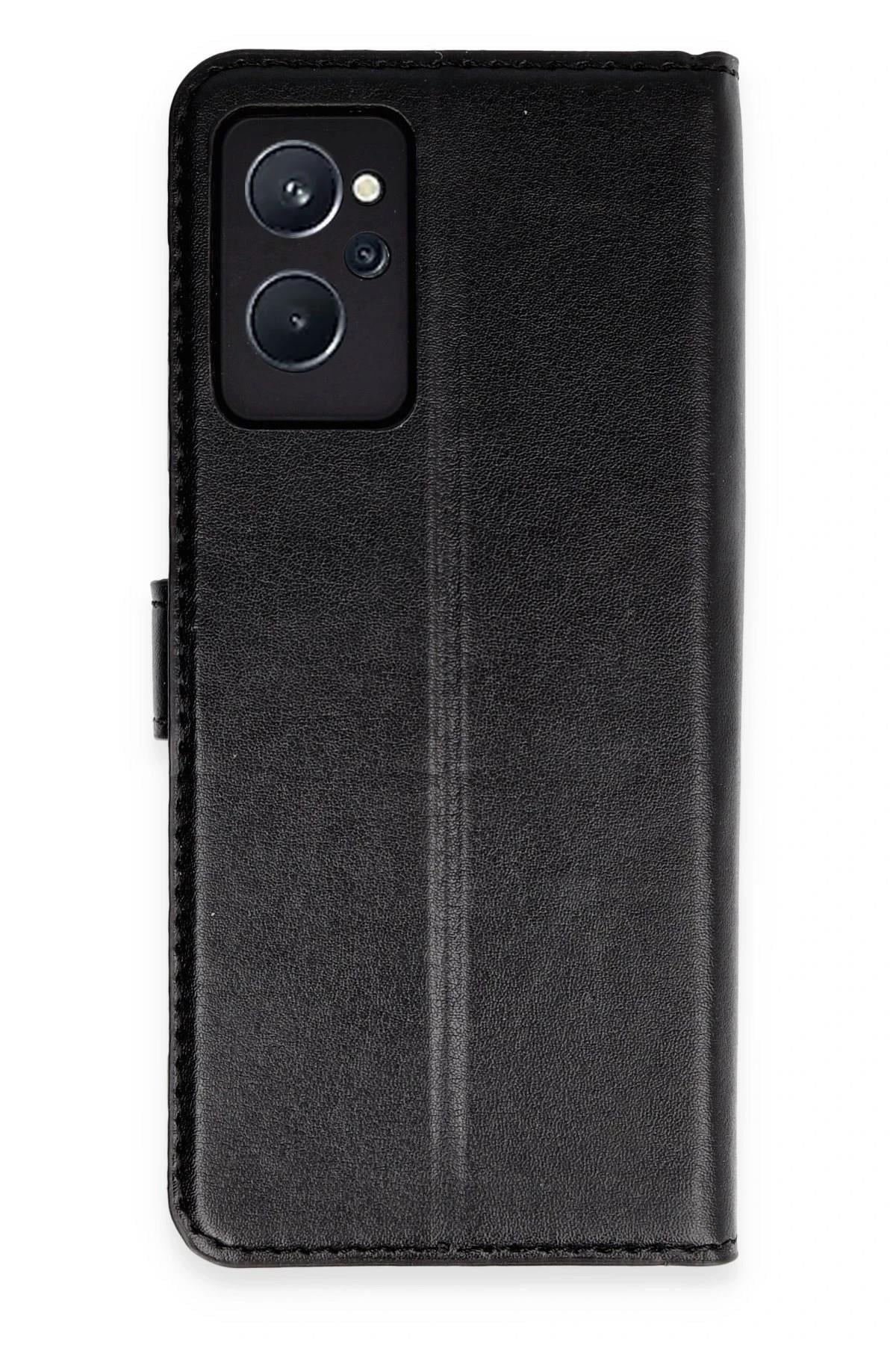 Mey İthalat®  Realme 9i 4G Trend S Plus Kapaklı Kılıf - Siyah