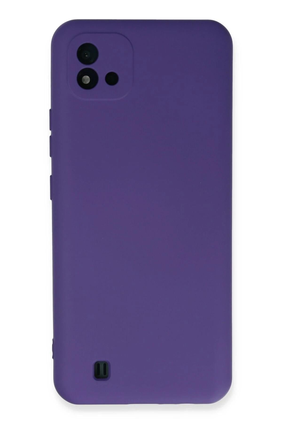 Mey İthalat®  Realme C11 2021 Kılıf Nano içi Kadife Silikon - Mor