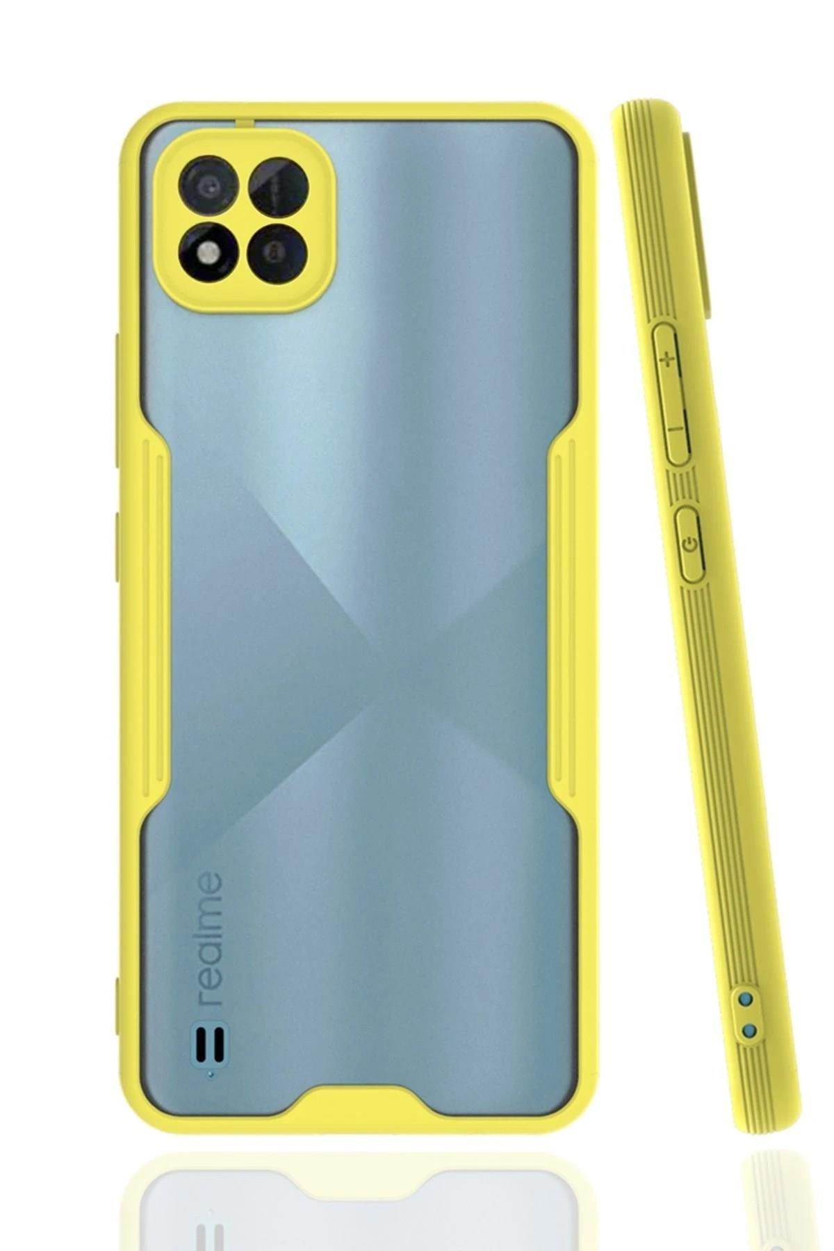 Mey İthalat®  Realme C11 2021 Kılıf Platin Silikon - Sarı