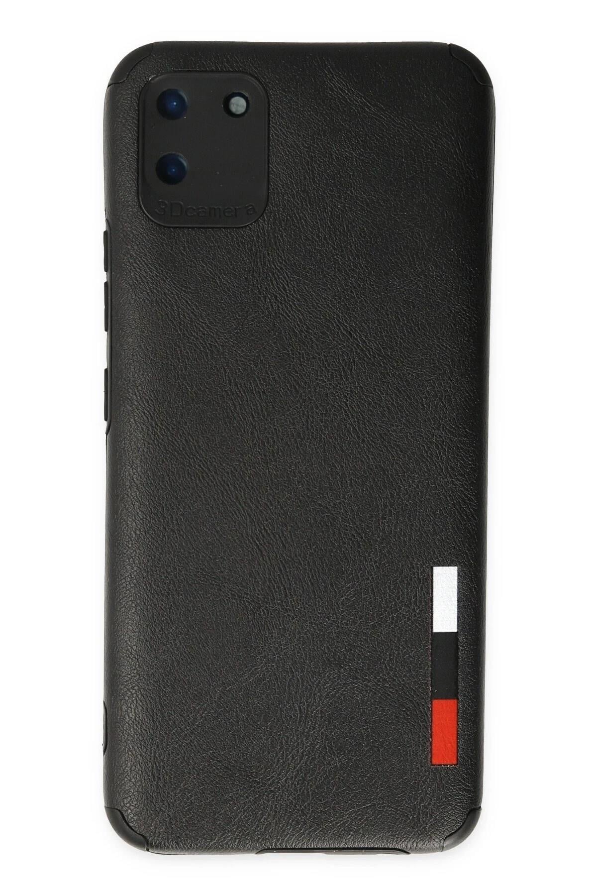 Mey İthalat®  Realme C11 Kılıf Loop Deri Silikon - Siyah