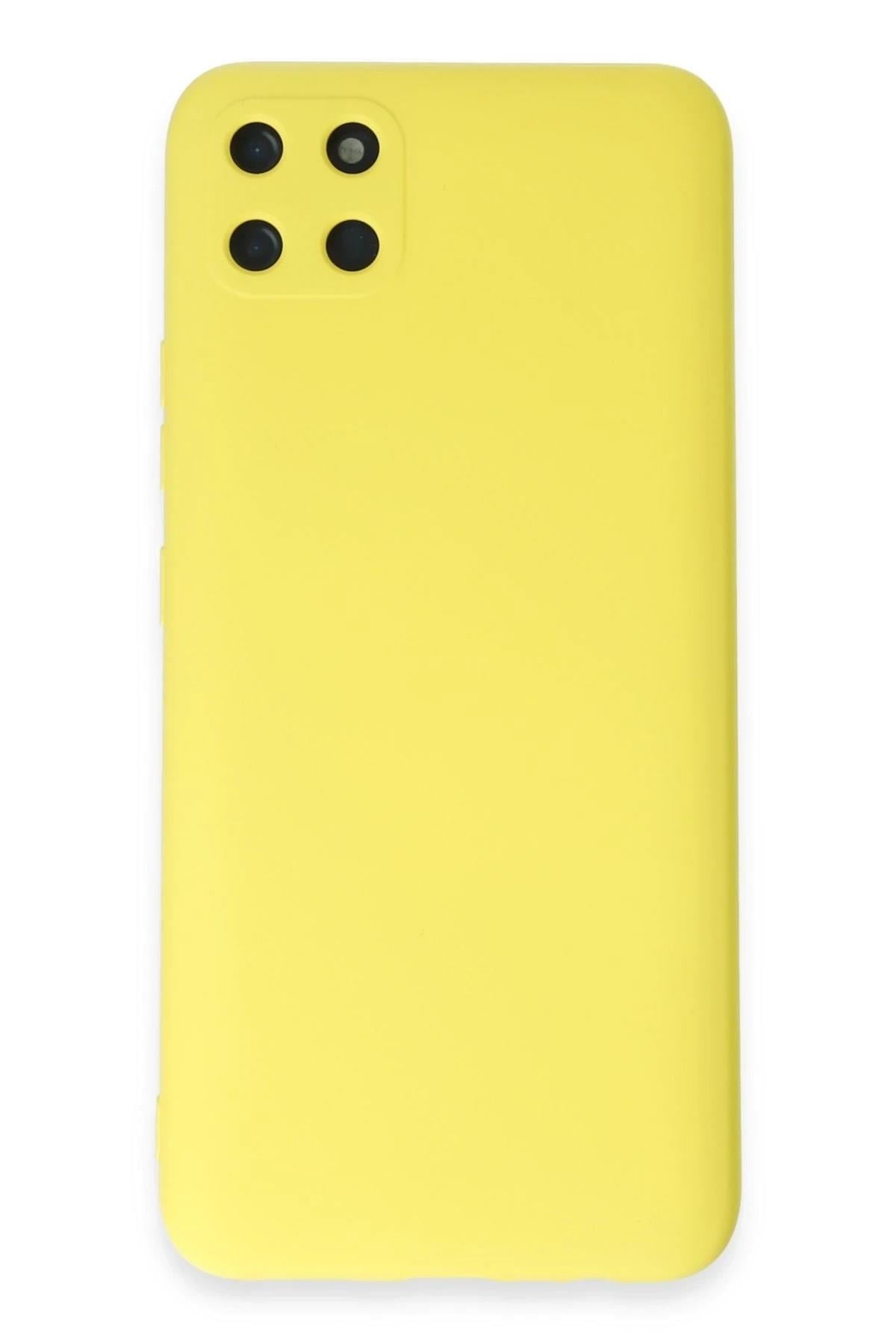 Mey İthalat®  Realme C11 Kılıf Nano içi Kadife Silikon - Sarı