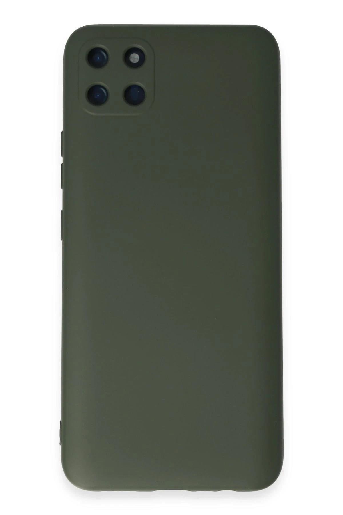 Mey İthalat®  Realme C11 Kılıf Nano içi Kadife Silikon - Koyu Yeşil