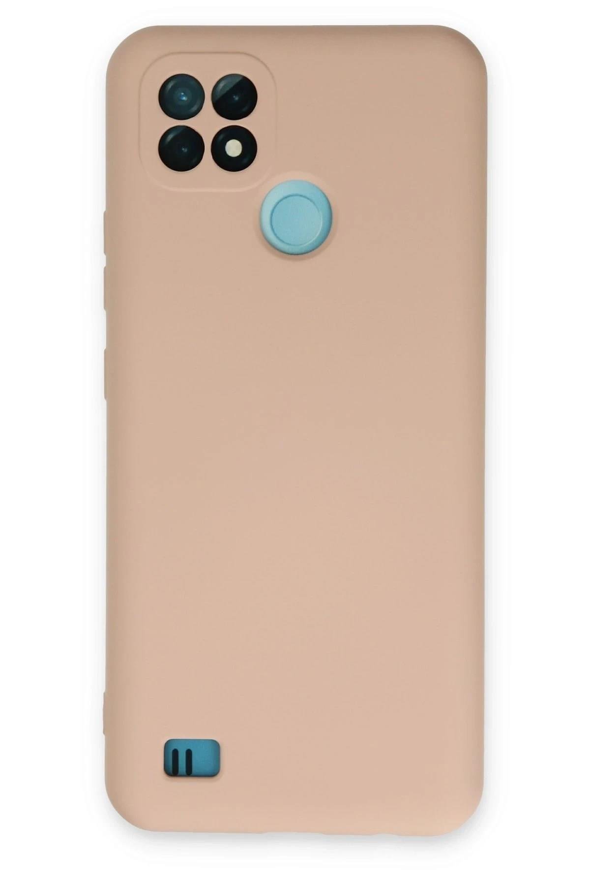 Mey İthalat®  Realme C21 Kılıf Nano içi Kadife Silikon - Pudra