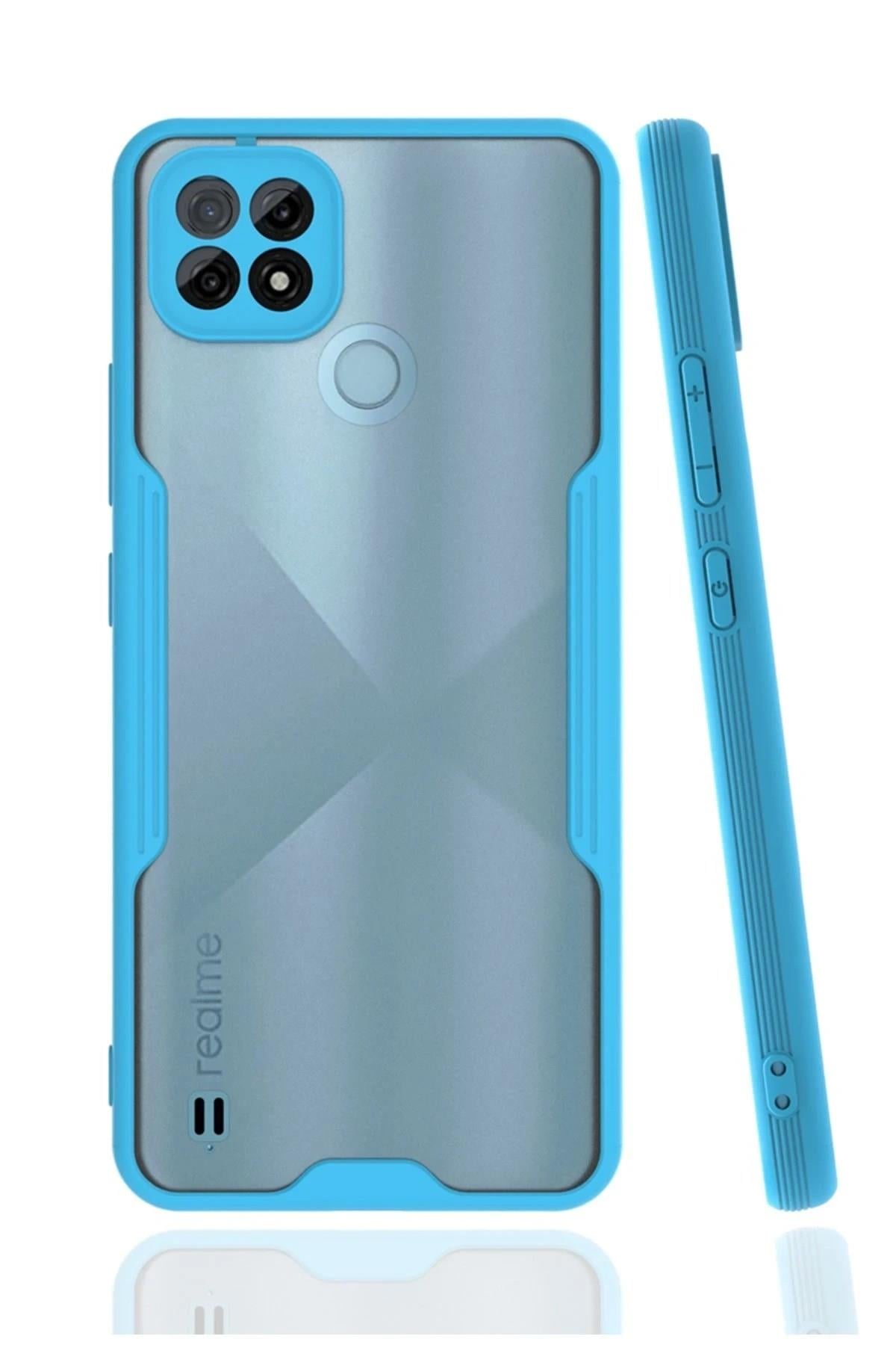 Mey İthalat®  Realme C21 Kılıf Platin Silikon - Mavi