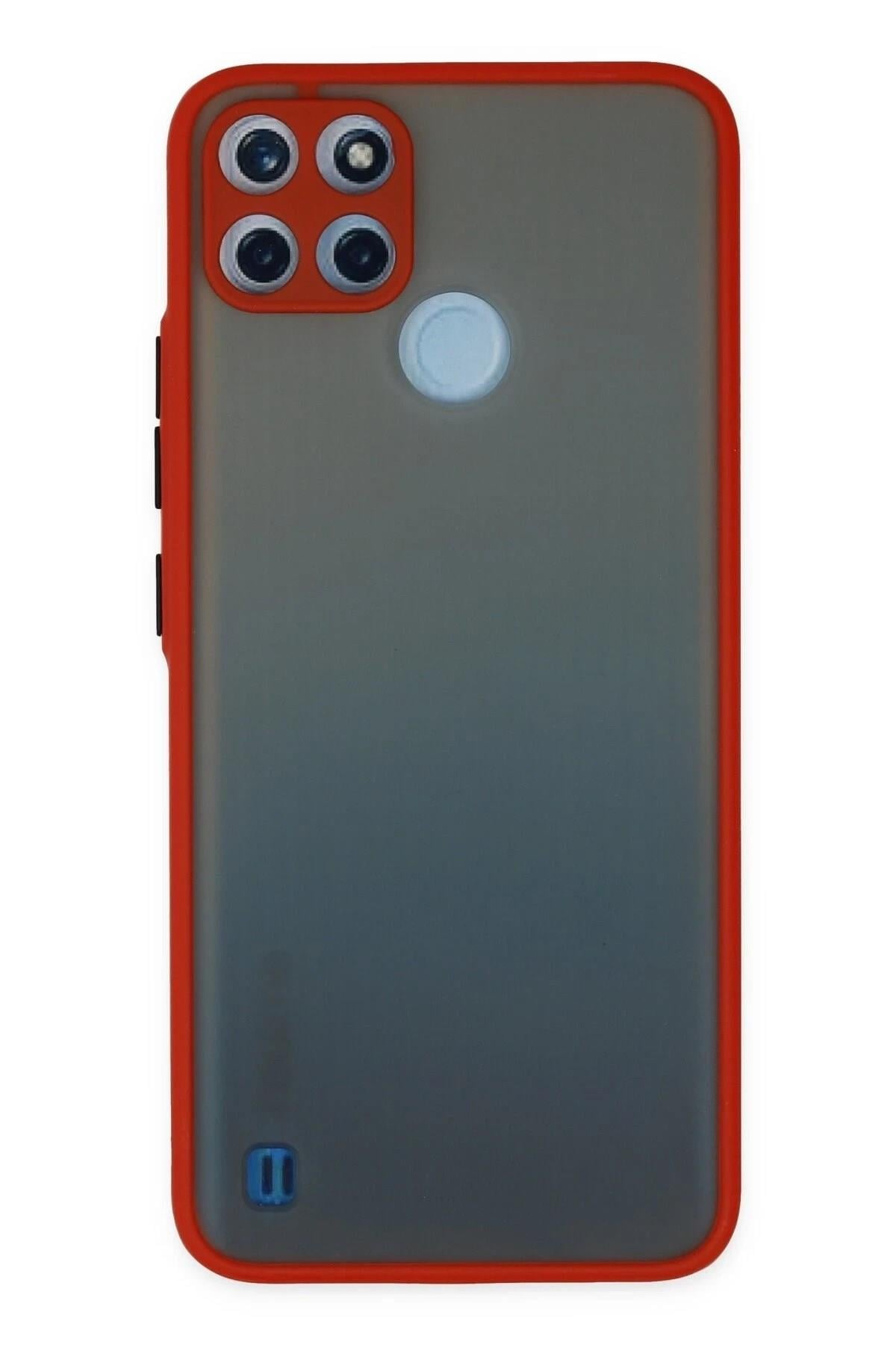 Mey İthalat®  Realme C21Y Kılıf Montreal Silikon Kapak - Kırmızı