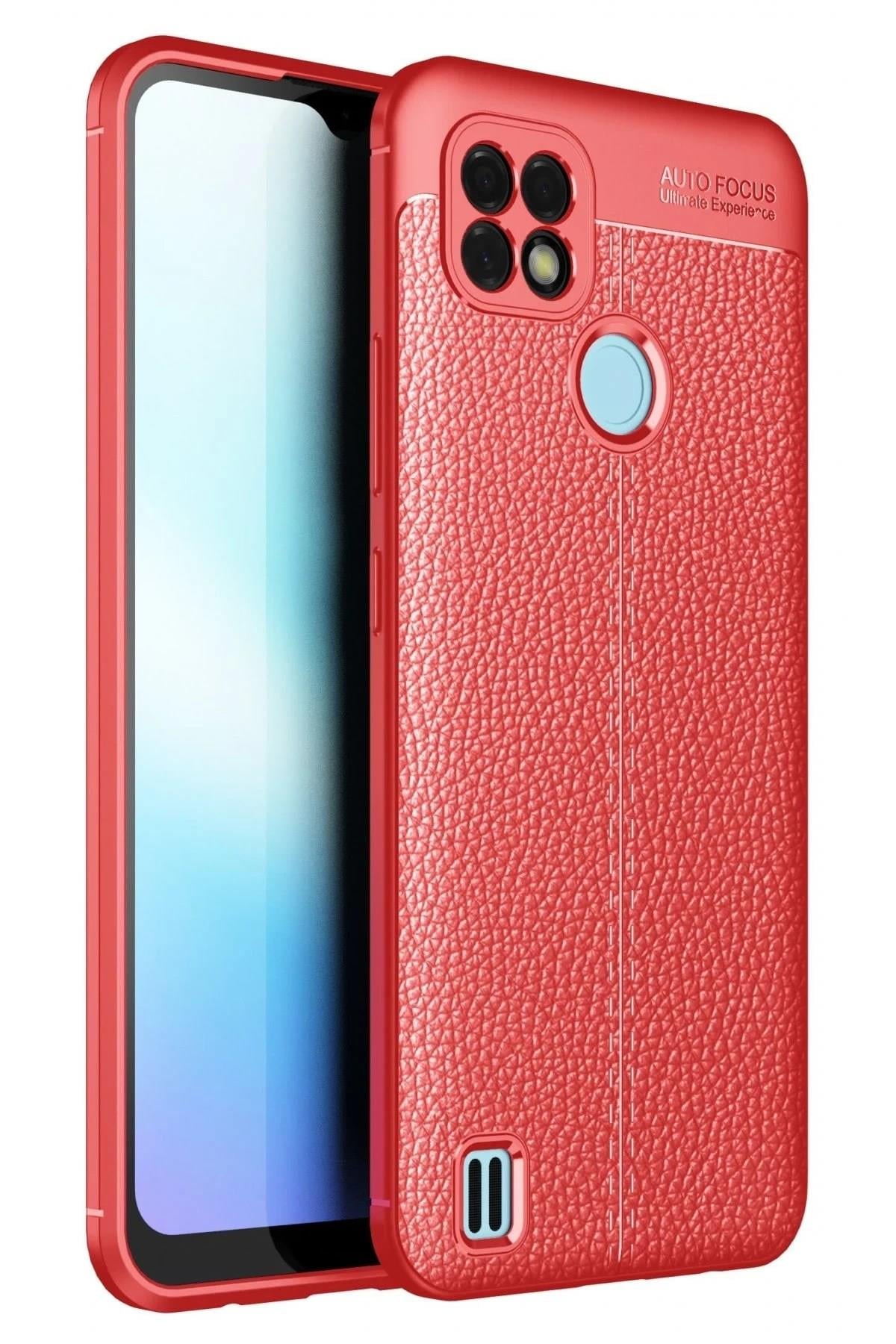 Mey İthalat®  Realme C25 Kılıf Auto Focus Kapak - Kırmızı