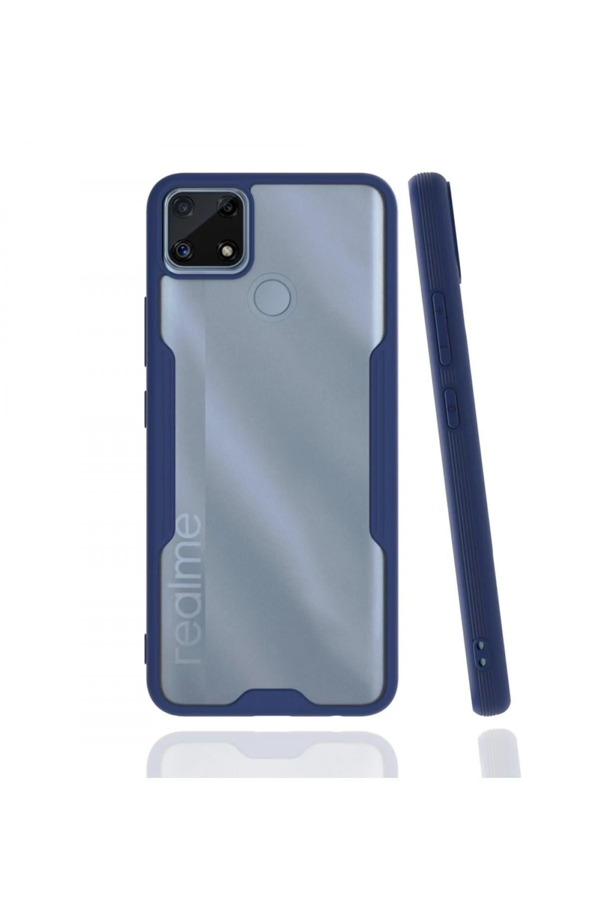 Mey İthalat®  Realme C25 Kılıf Platin Silikon - Lacivert