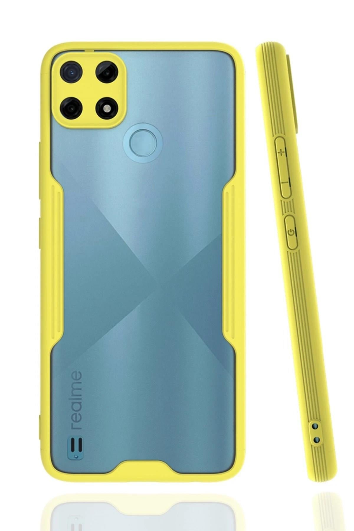 Mey İthalat®  Realme C25Y Kılıf Platin Silikon - Sarı