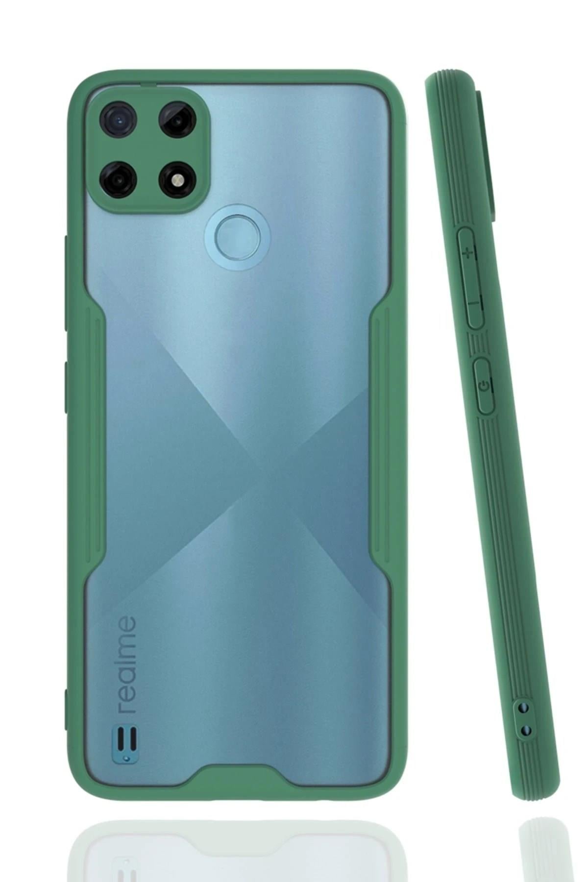 Mey İthalat®  Realme C25Y Kılıf Platin Silikon - Yeşil