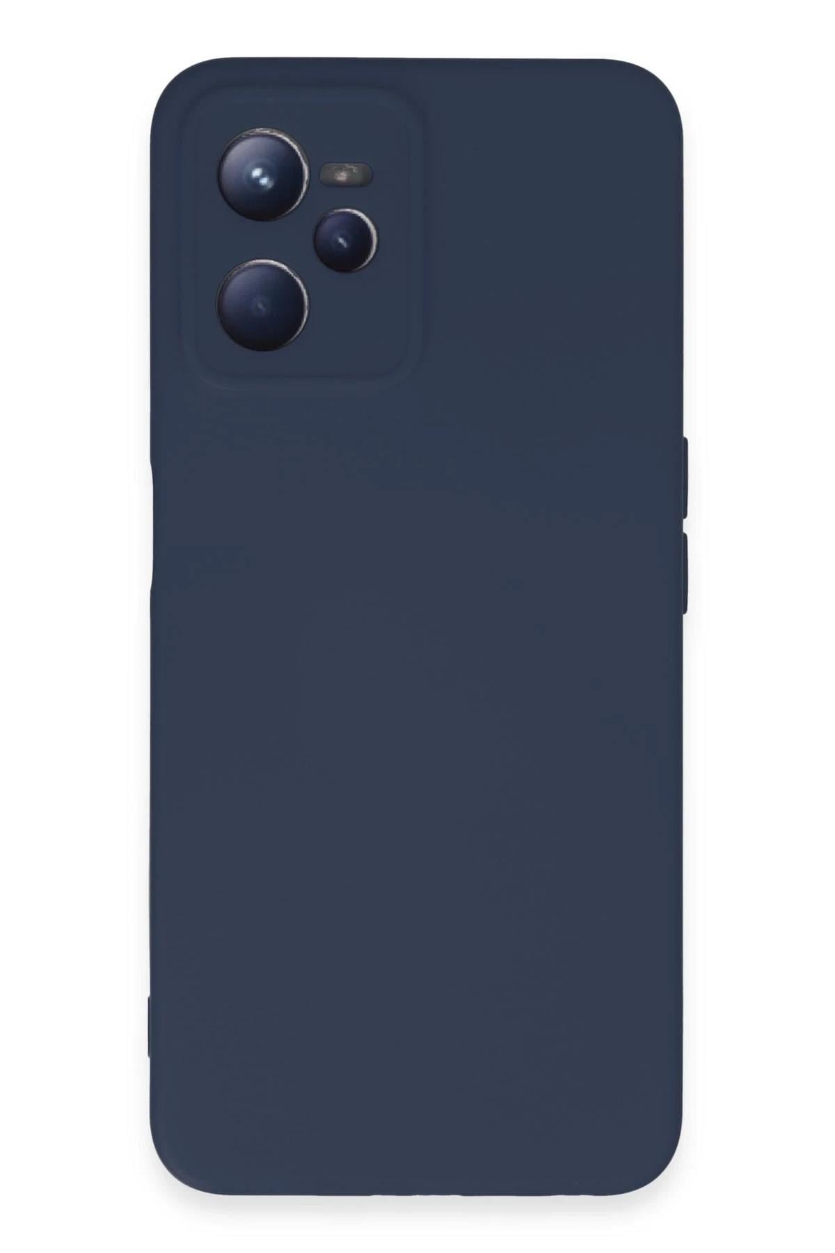 Mey İthalat®  Realme C35 Kılıf Nano içi Kadife Silikon - Lacivert