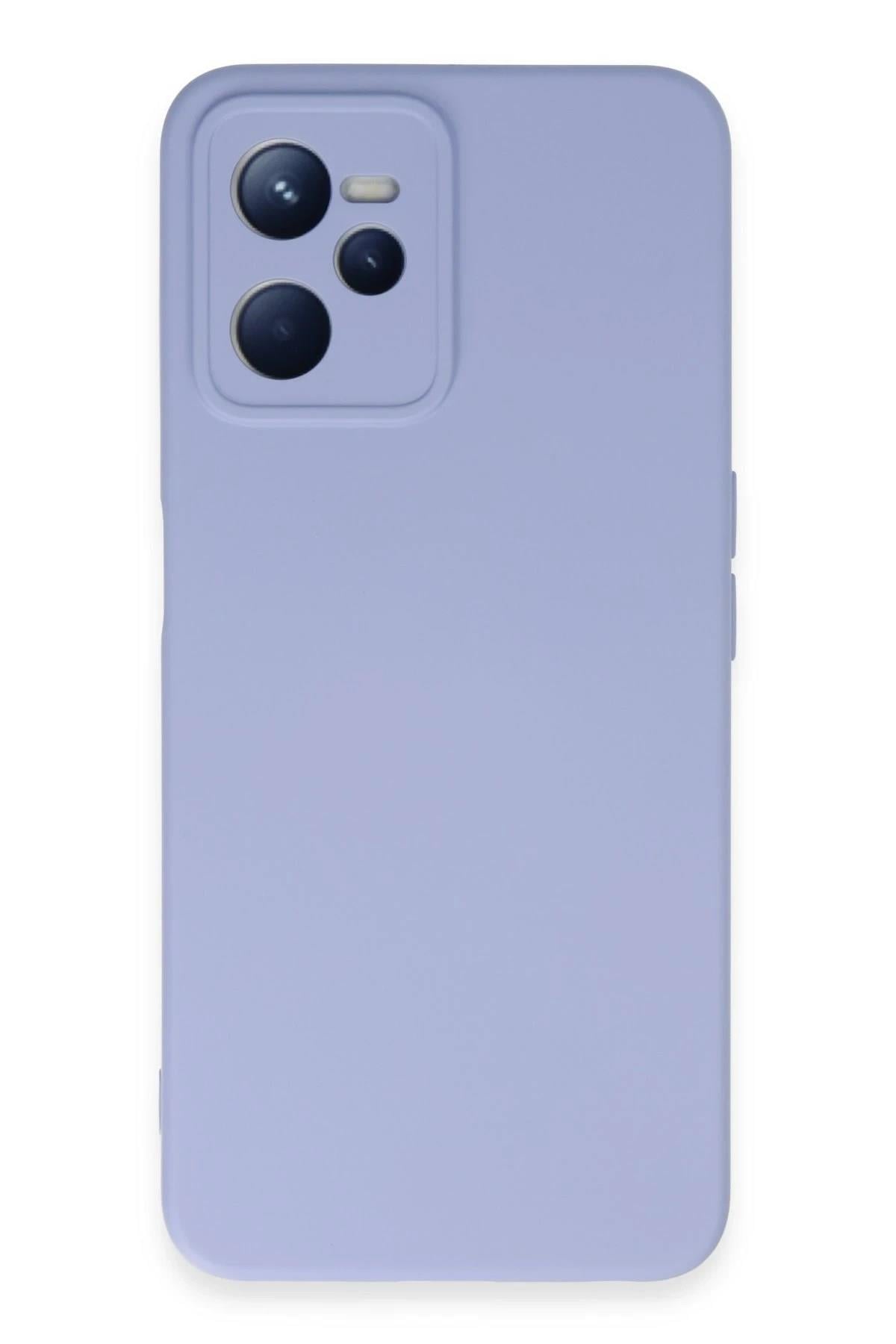 Mey İthalat®  Realme C35 Kılıf Nano içi Kadife Silikon - Lila