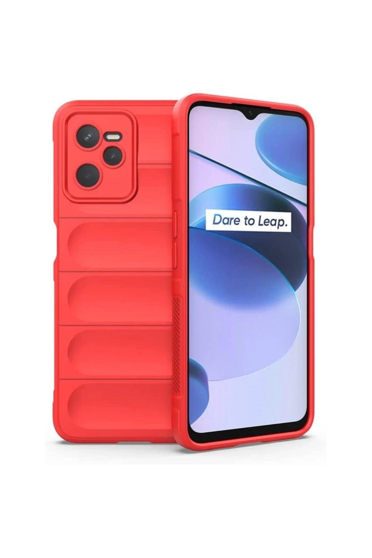 Mey İthalat®  Realme C35 Kılıf Optimum Silikon - Kırmızı