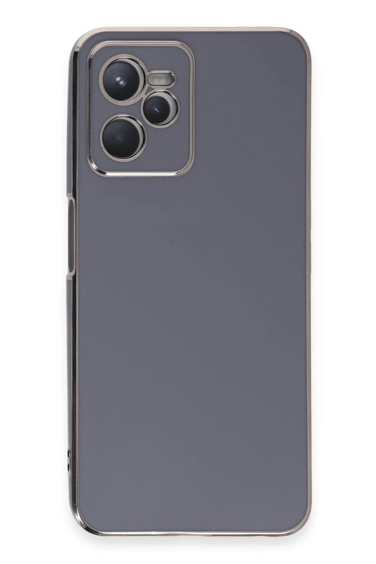 Mey İthalat®  Realme C35 Kılıf Volet Silikon - Mavi