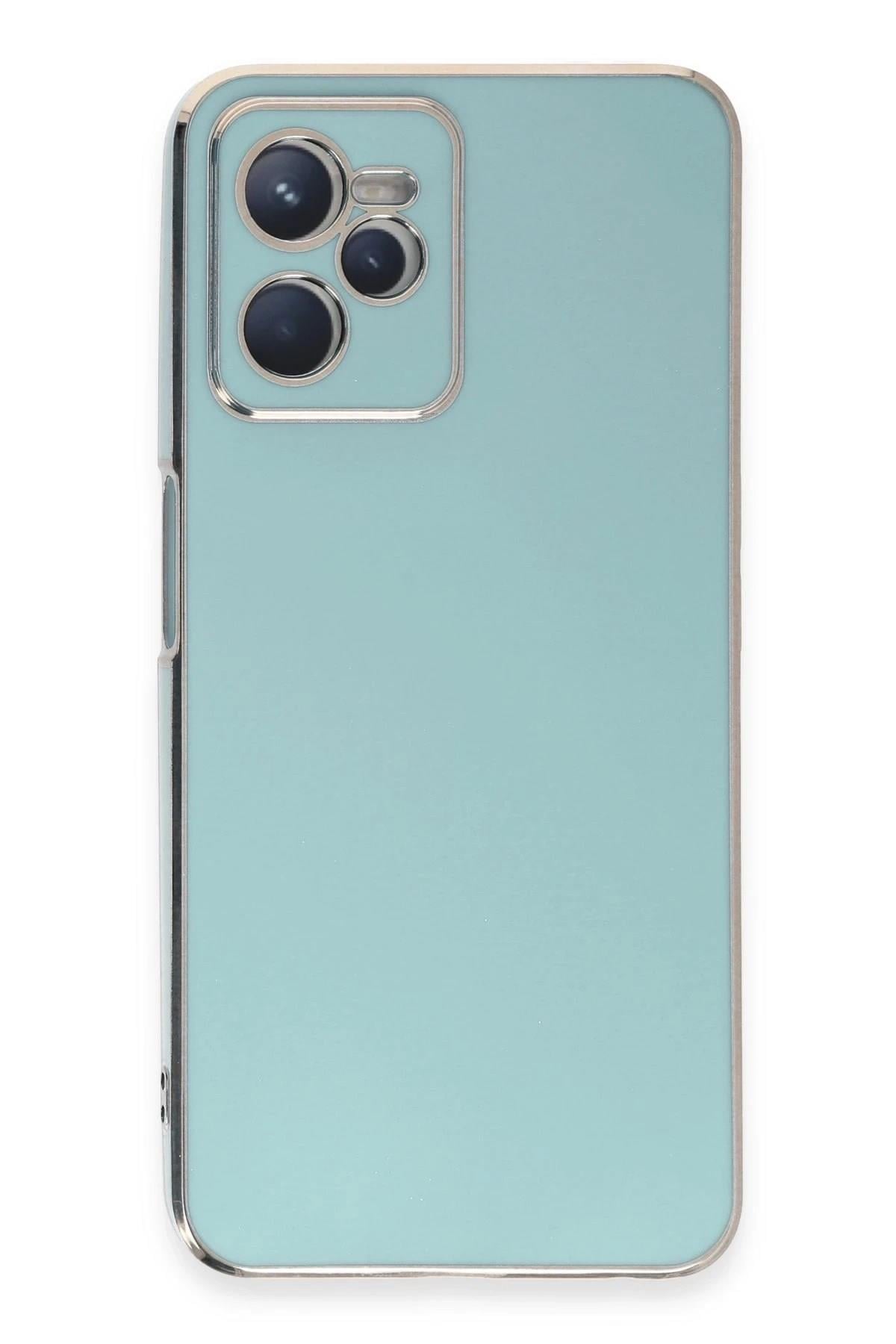 Mey İthalat®  Realme C35 Kılıf Volet Silikon - Açık Yeşil