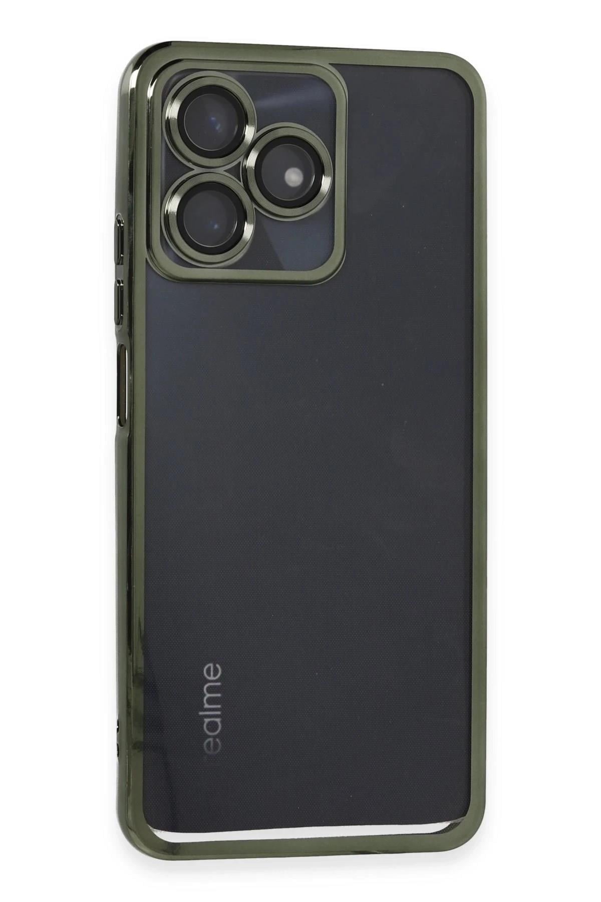 Mey İthalat®  Realme C53 Kılıf  Lensli Silikon - Yeşil