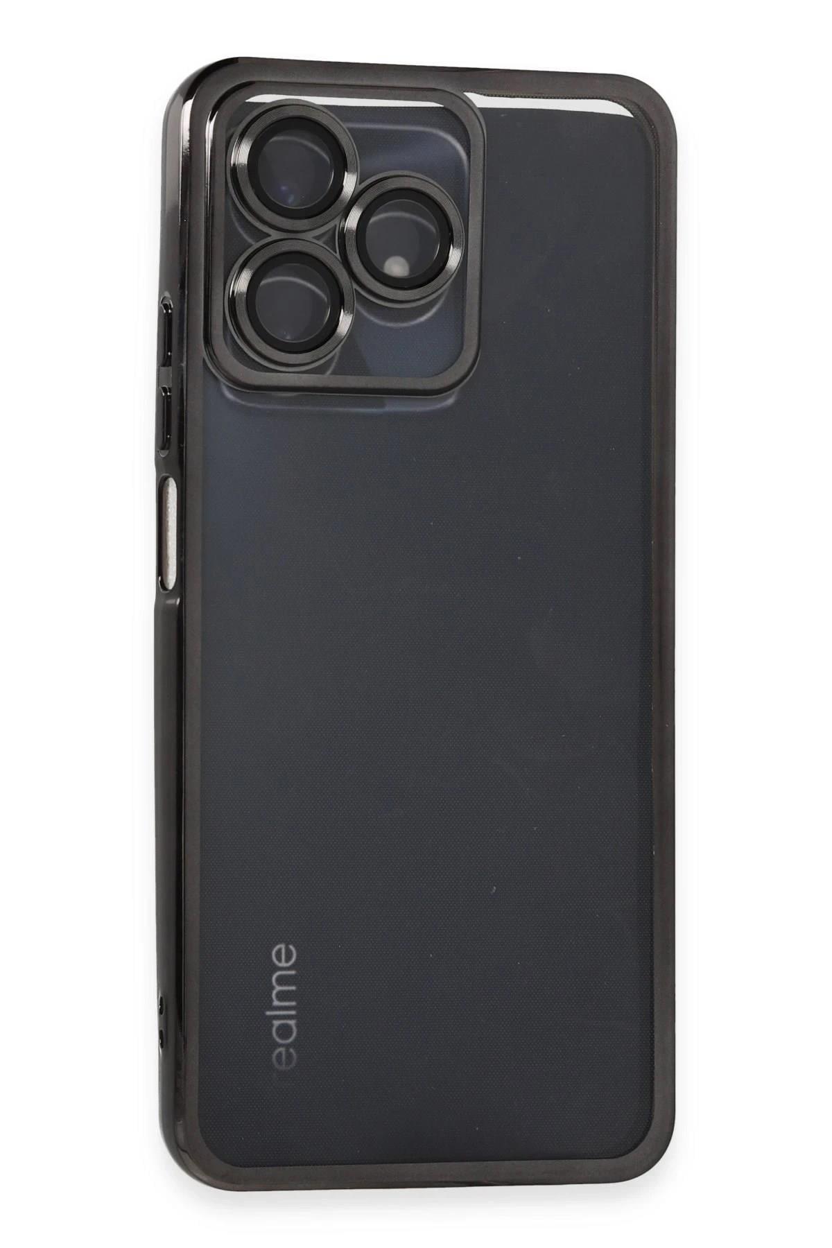 Mey İthalat®  Realme C53 Kılıf  Lensli Silikon - Siyah