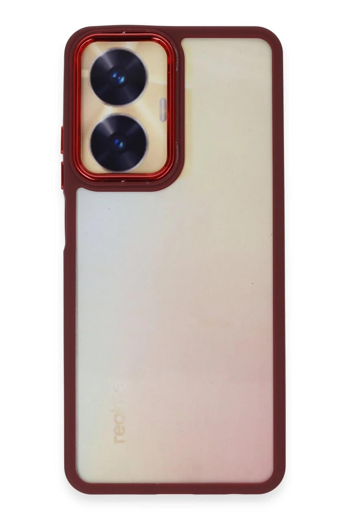 Mey İthalat®  Realme C55 Kılıf Dora Kapak - Kırmızı