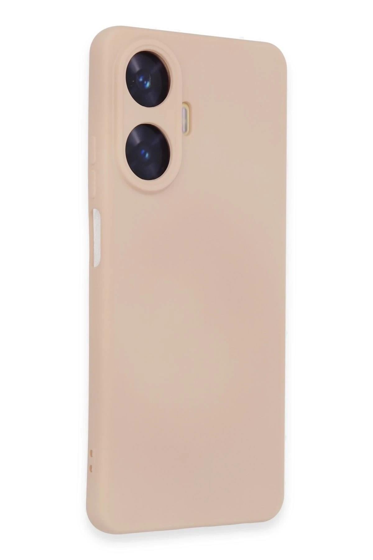 Mey İthalat®  Realme C55 Kılıf Nano içi Kadife Silikon - Pudra