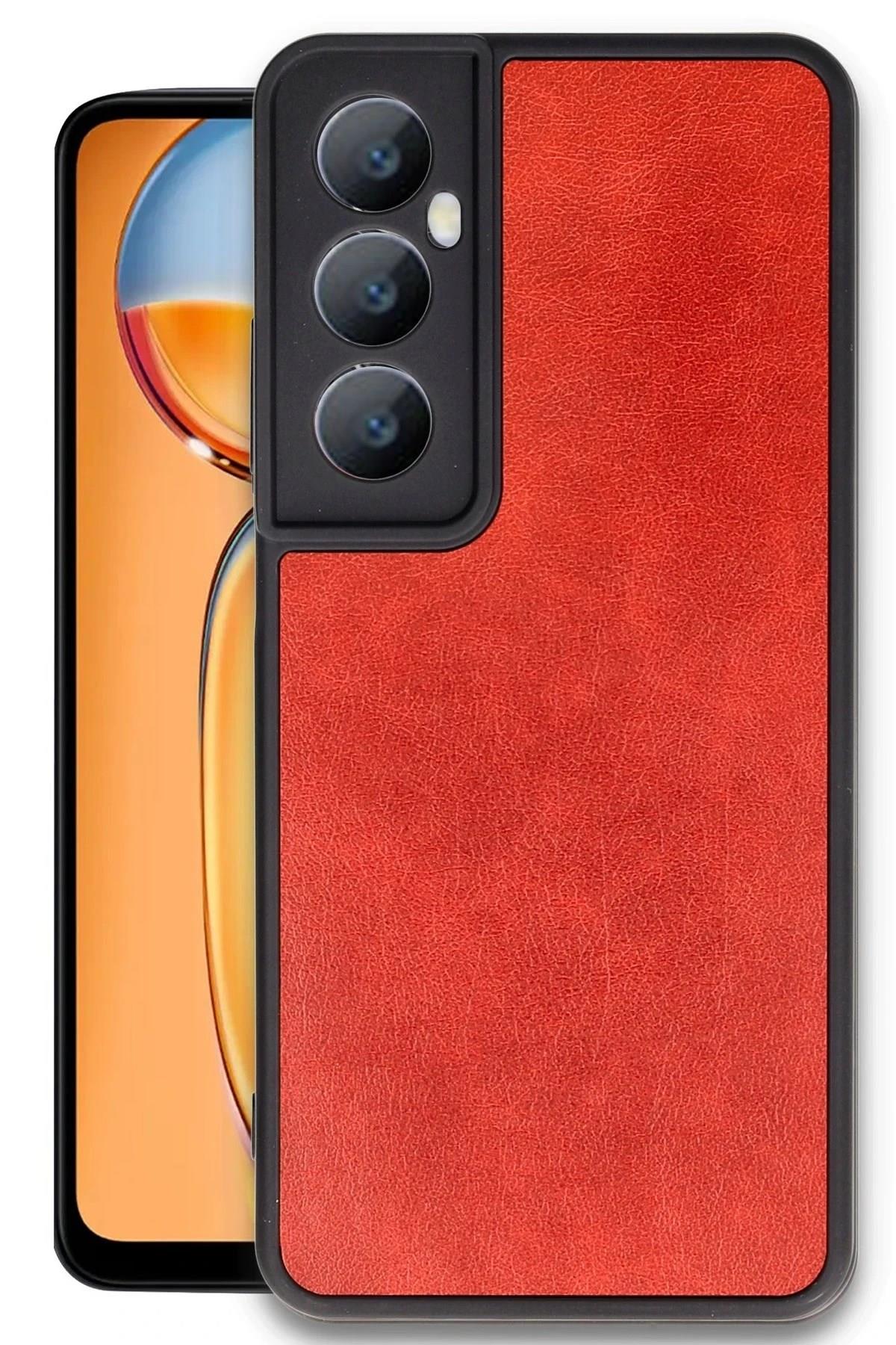Mey İthalat®  Realme C65 Kılıf Aras Deri Kapak - Kırmızı
