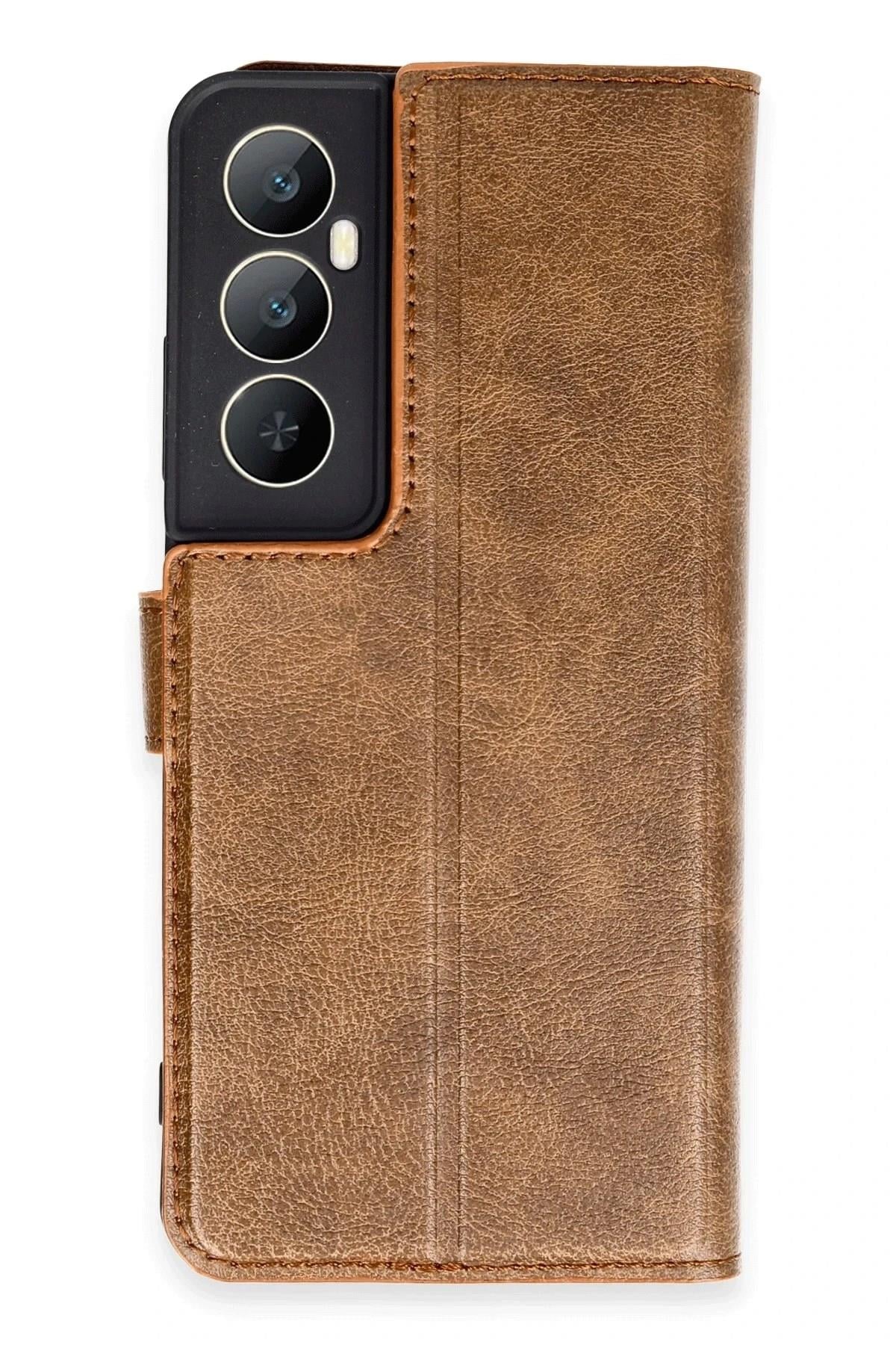 Mey İthalat®  Realme C65 Kılıf Trend S Plus Kapaklı Kılıf - Taba