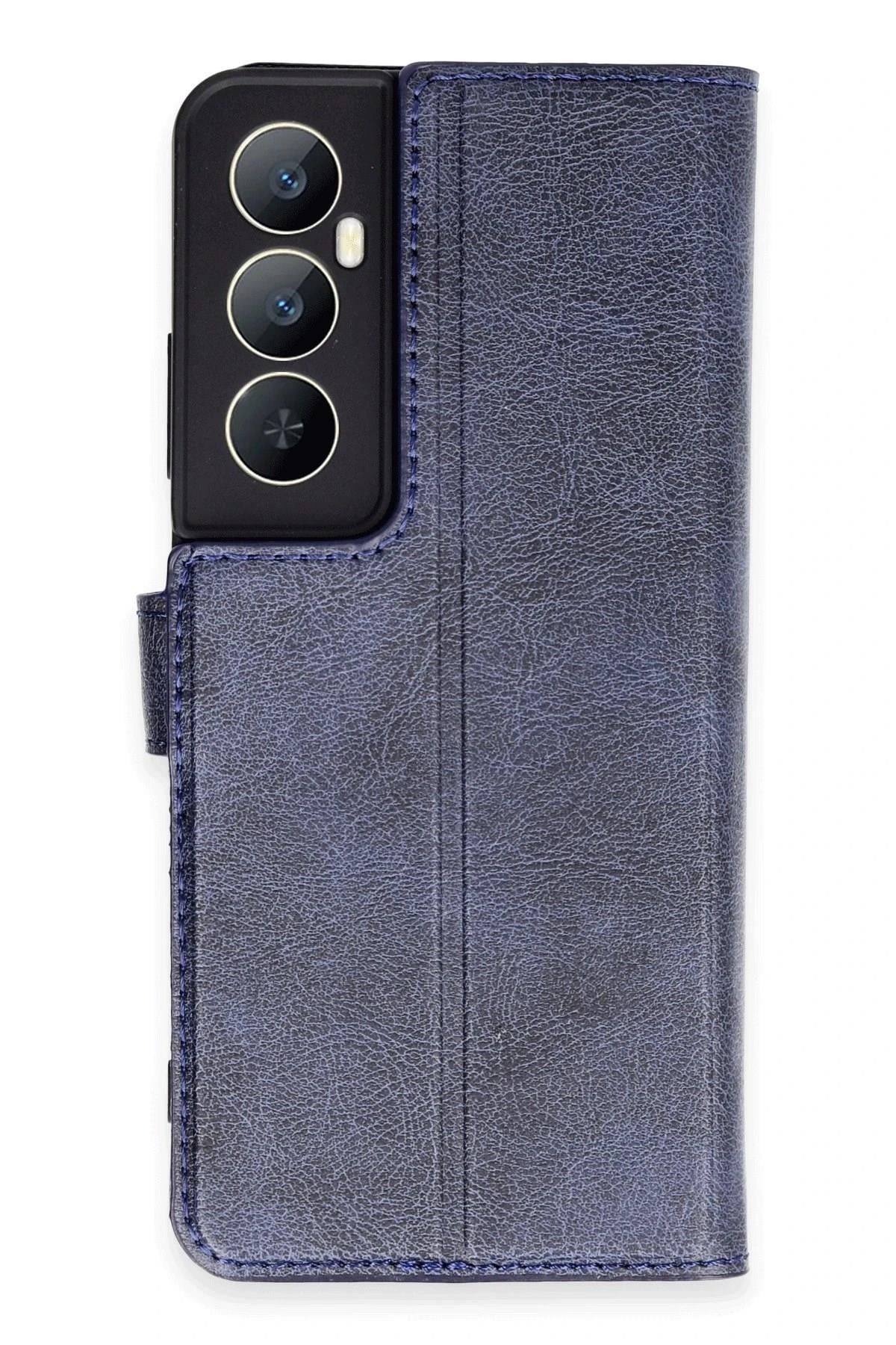 Mey İthalat®  Realme C65 Kılıf Trend S Plus Kapaklı Kılıf - Lacivert