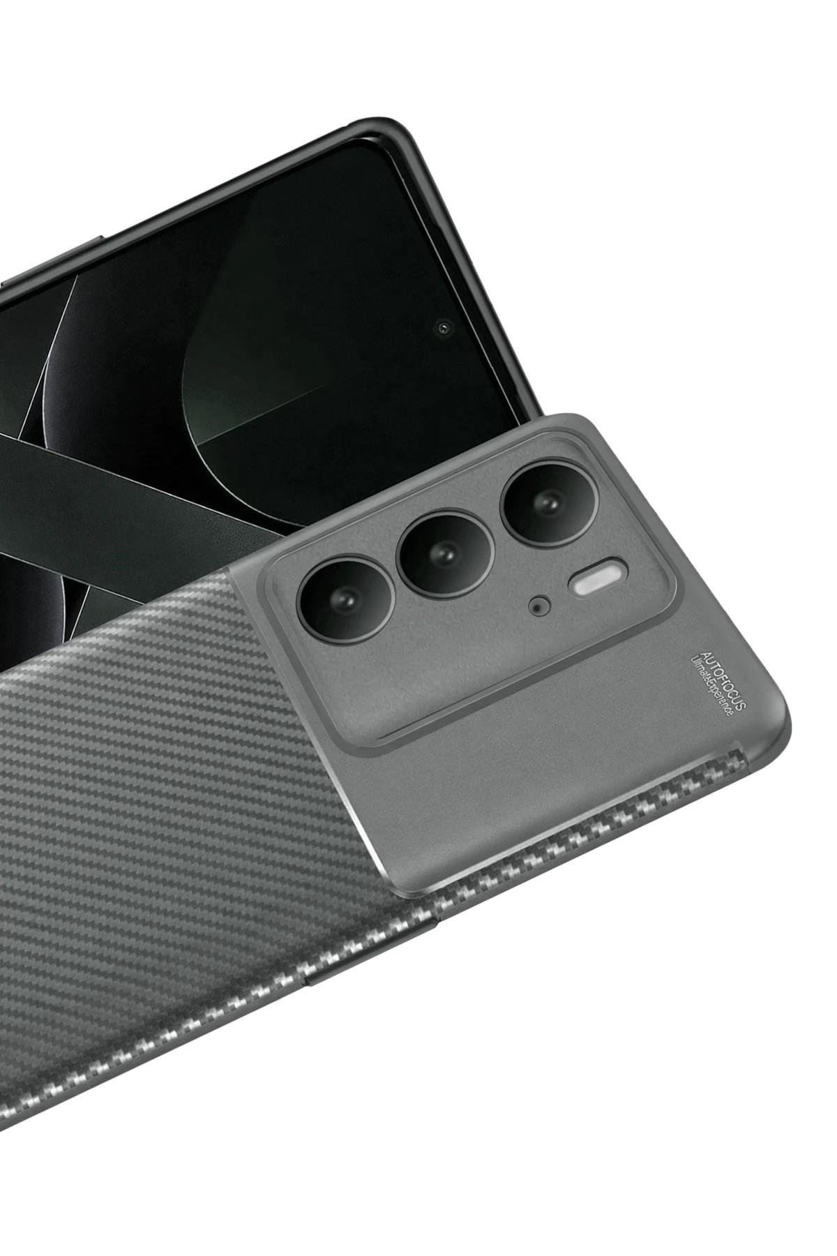 Mey İthalat®  Realme C75 4G Auto Focus Karbon Kapak - Gri