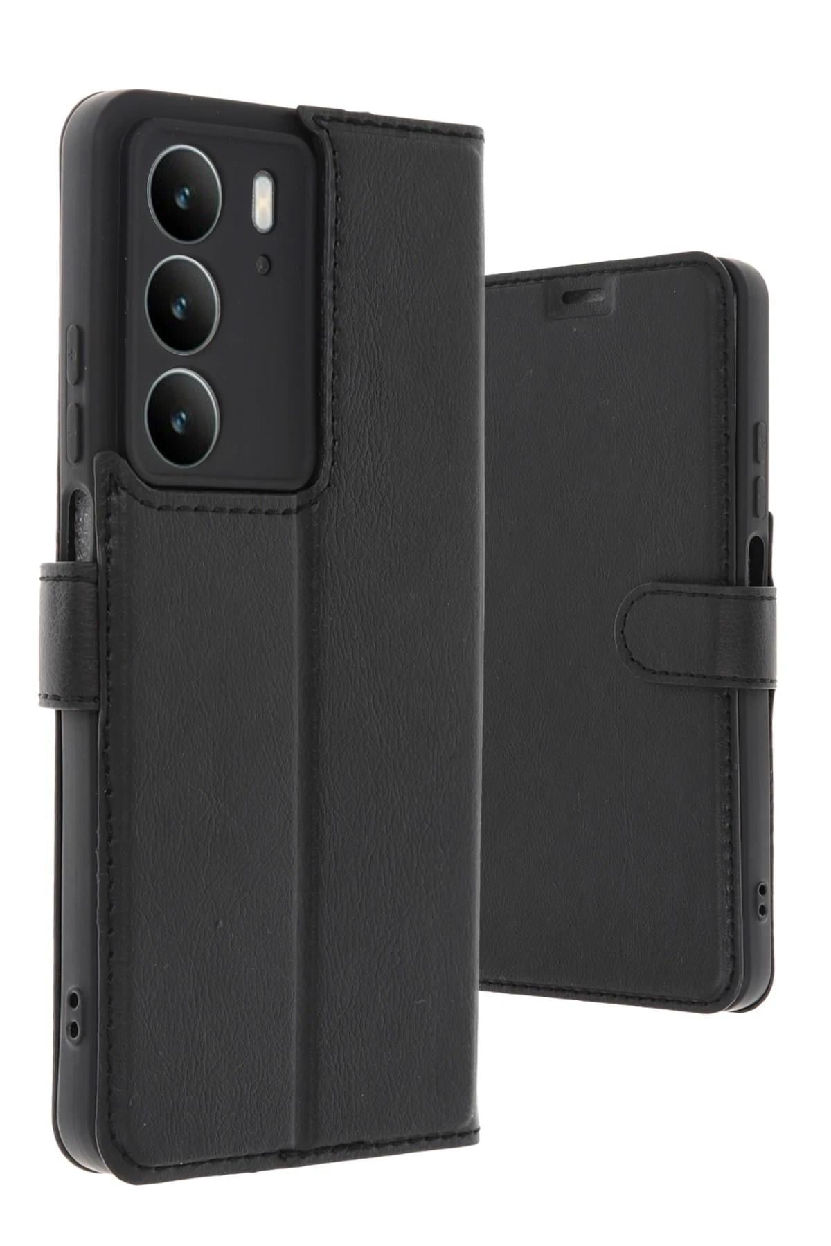 Mey İthalat®  Realme C75 4G Trend S Plus Kapaklı Kılıf - Siyah