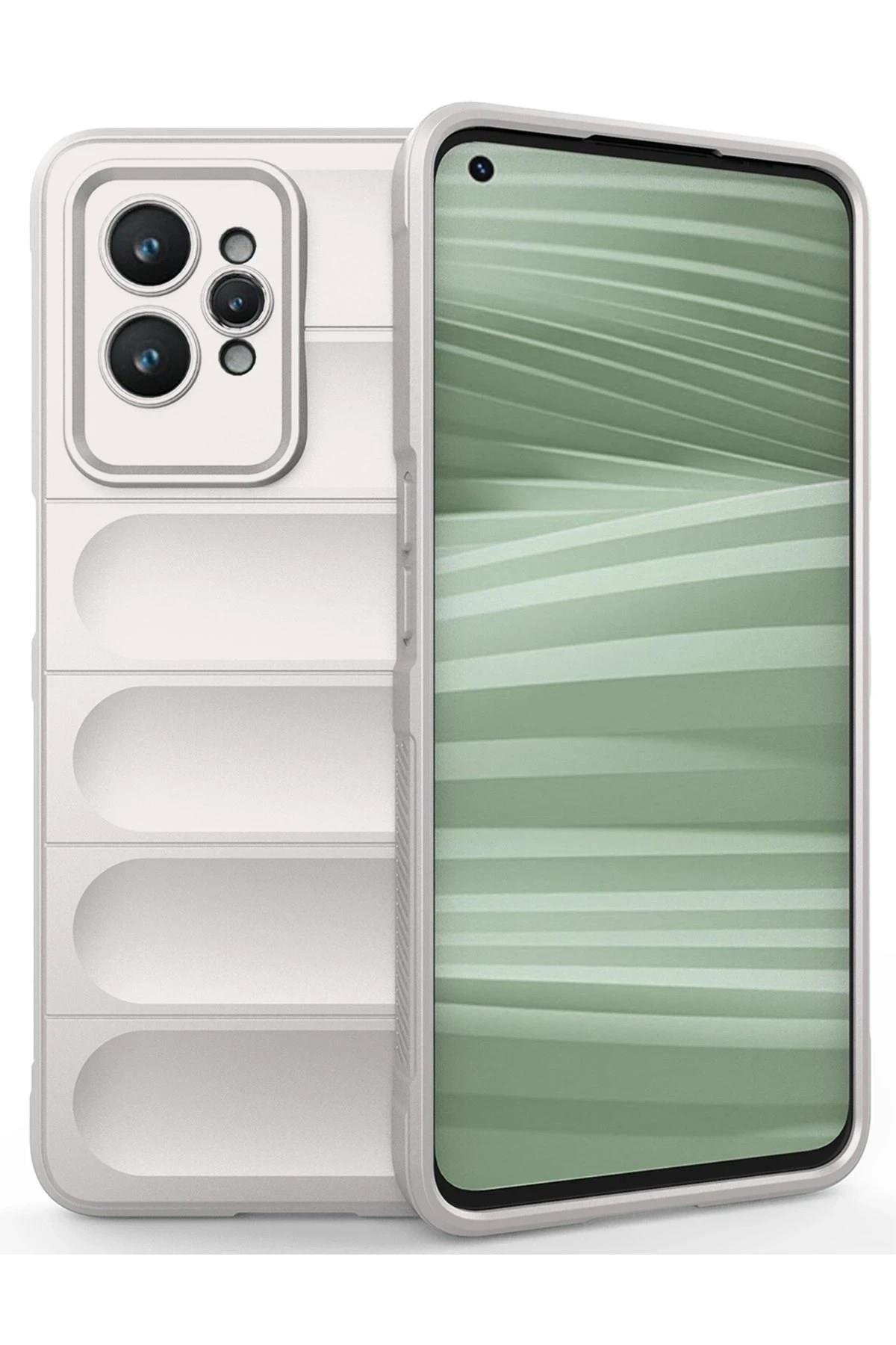 Mey İthalat®  Realme GT2 Pro 5G Kılıf Optimum Silikon - Krem