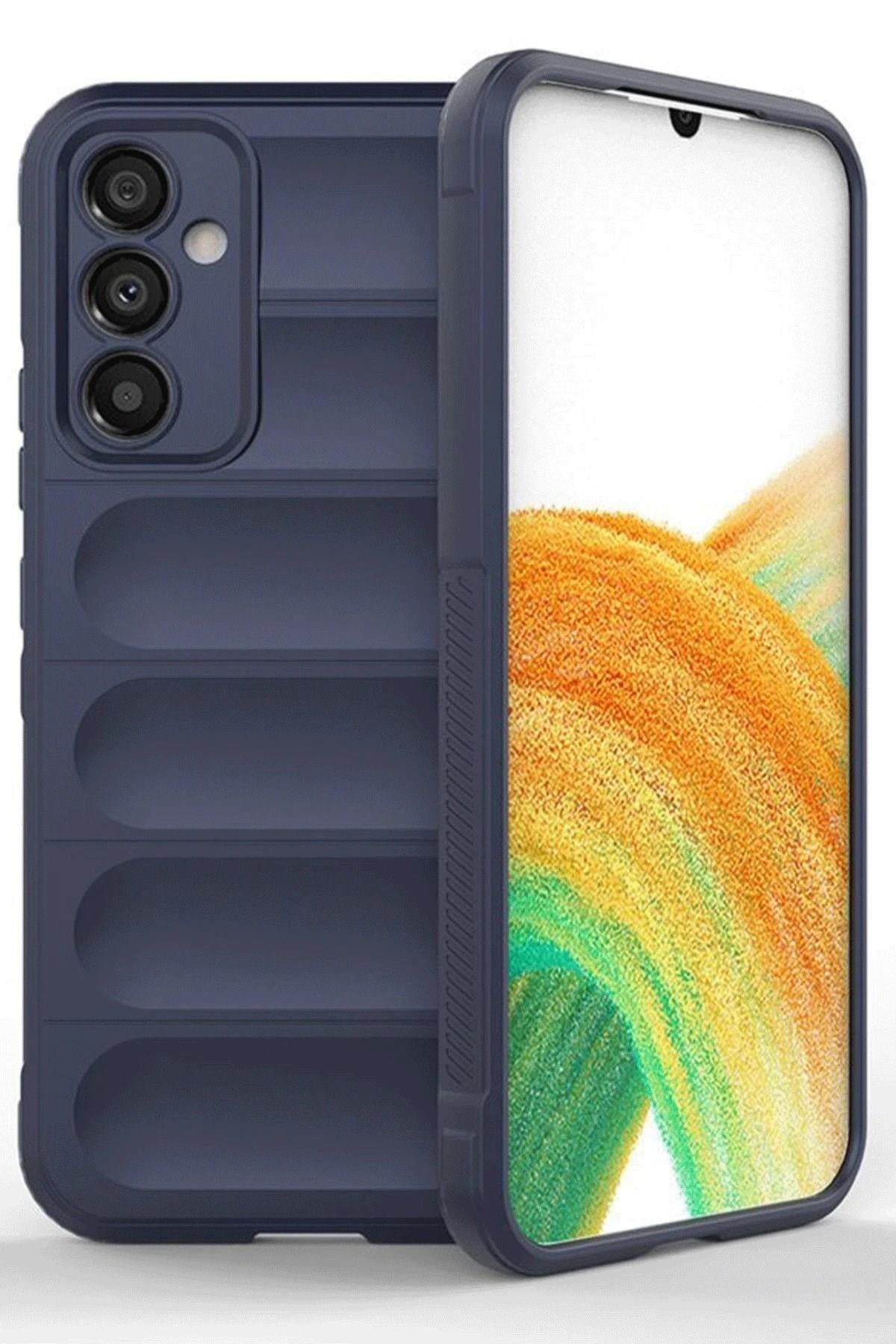Mey İthalat®  Samsung A56 Kılıf Optimum Silikon - Lacivert