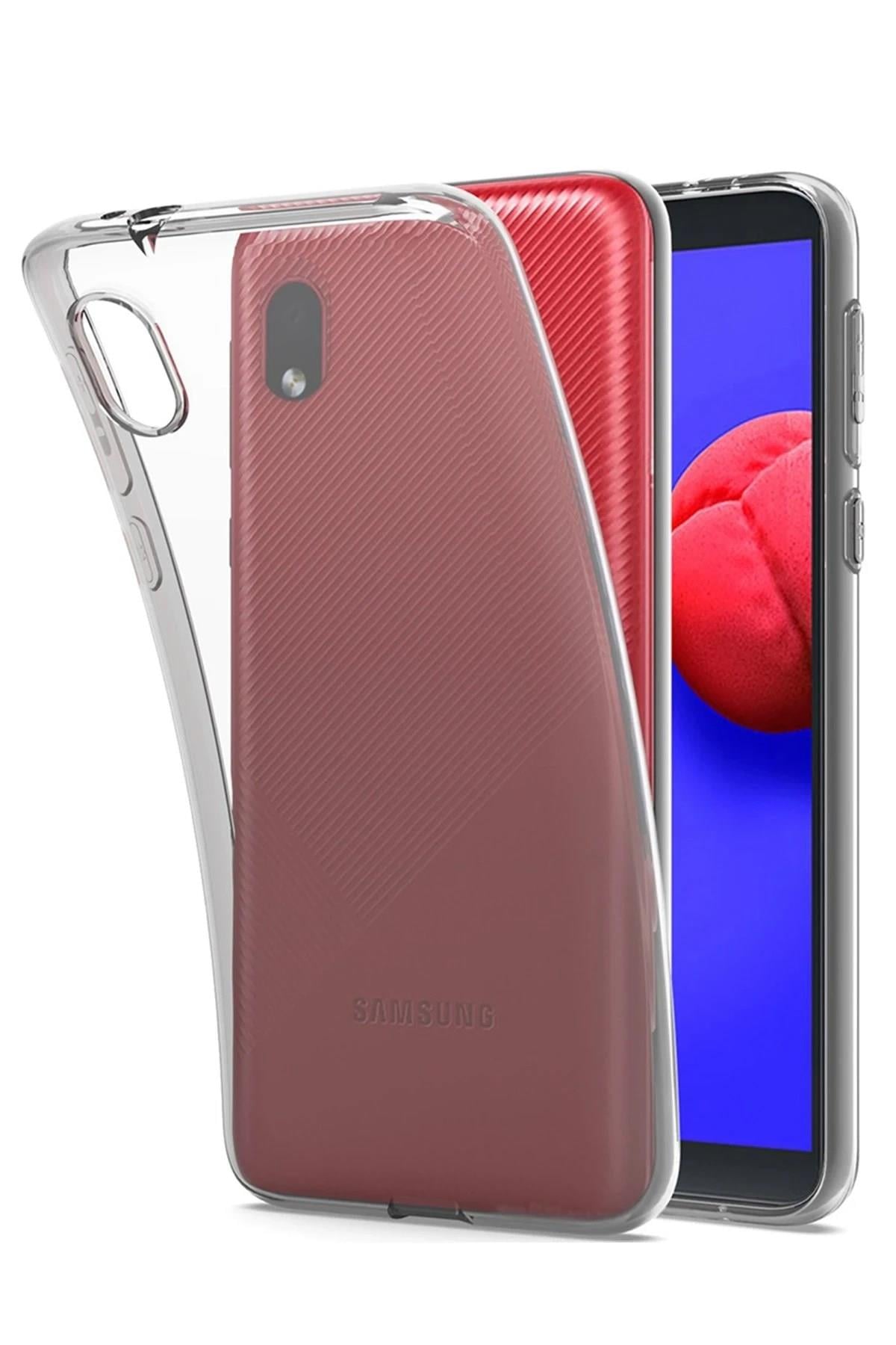 Mey İthalat®  Samsung Galaxy A01 Core Kılıf Lüx Şeffaf Silikon