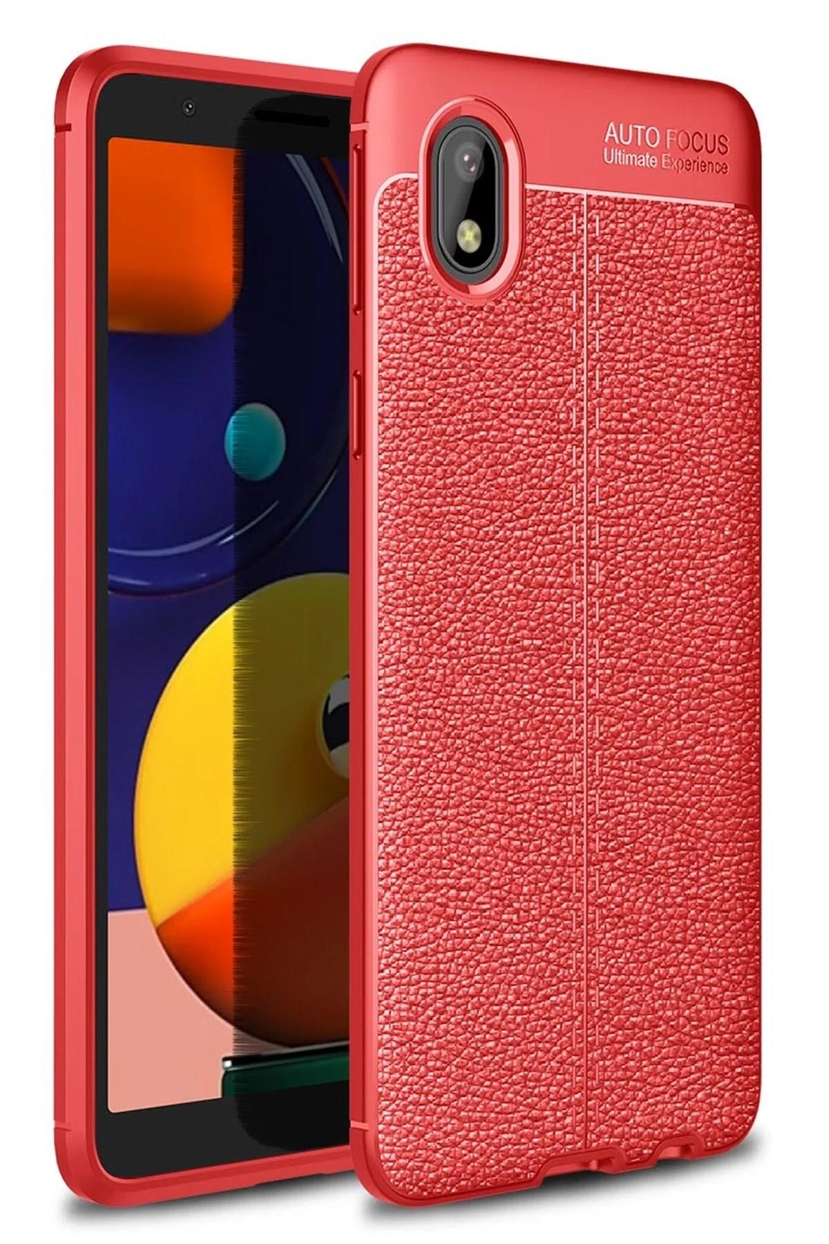 Mey İthalat®  Samsung Galaxy A01 Core Kılıf Auto Focus Kapak - Kırmızı