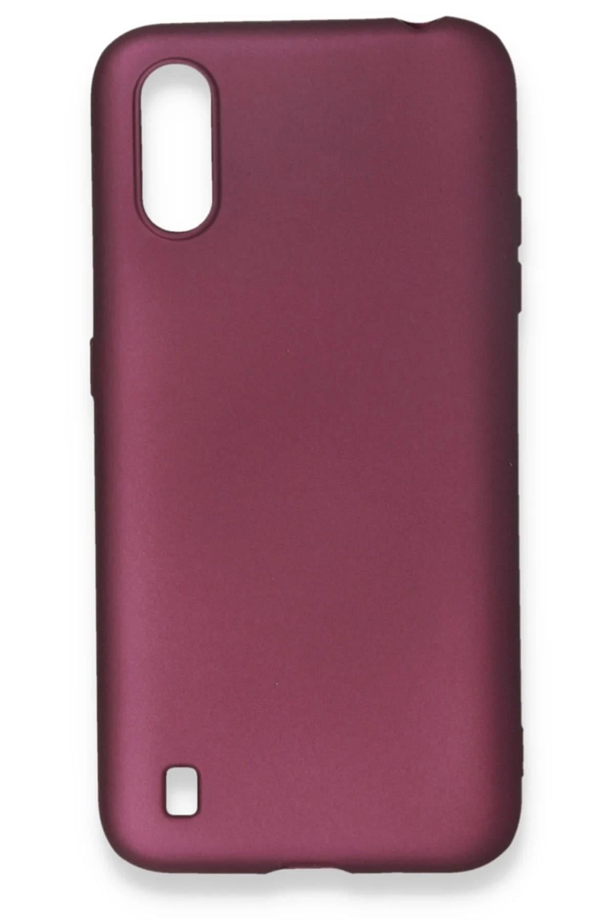 Mey İthalat®  Samsung Galaxy A01 Kılıf First Silikon - Mürdüm
