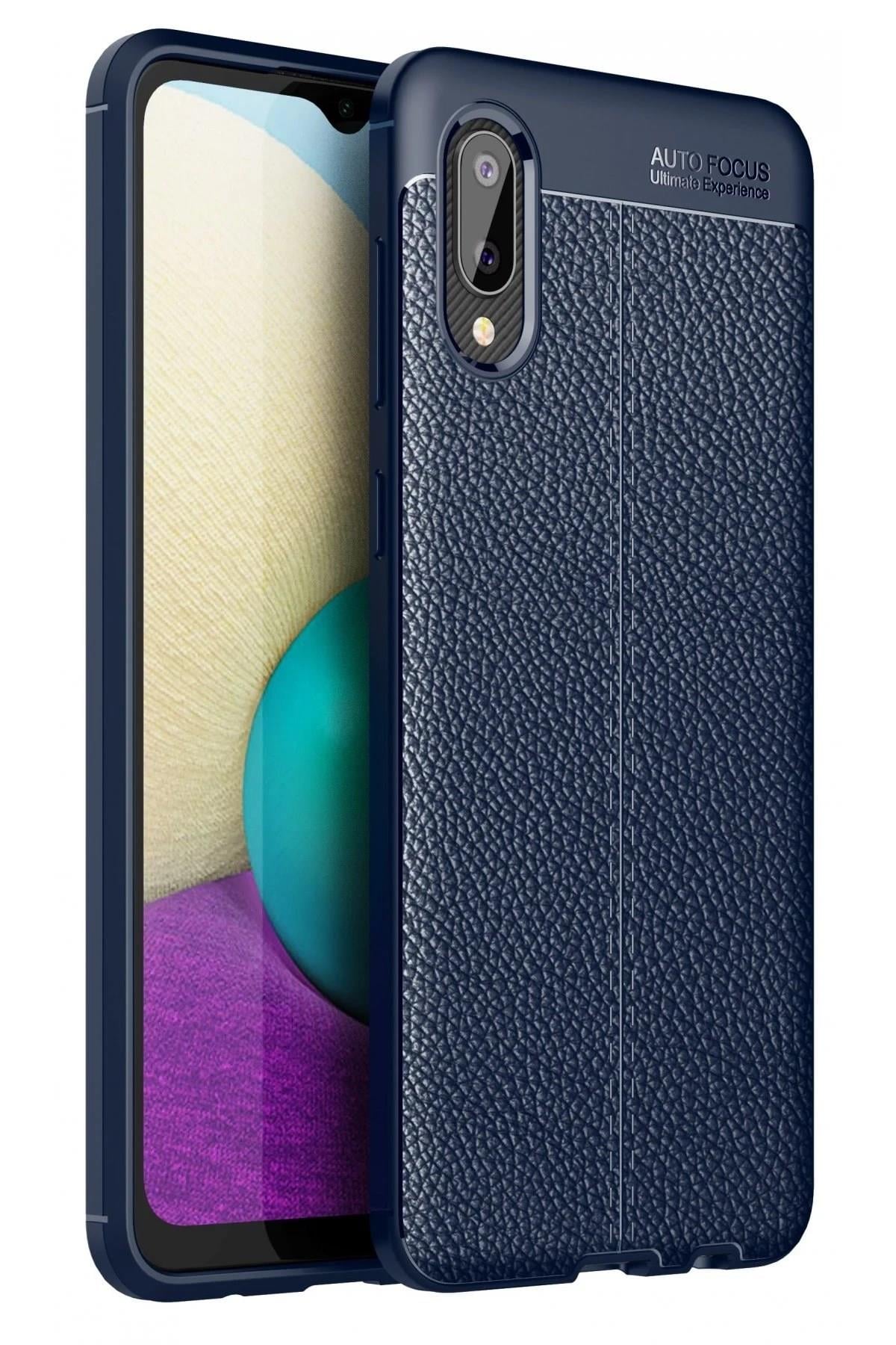 Mey İthalat®  Samsung Galaxy A02 Kılıf Auto Focus Kapak - Lacivert