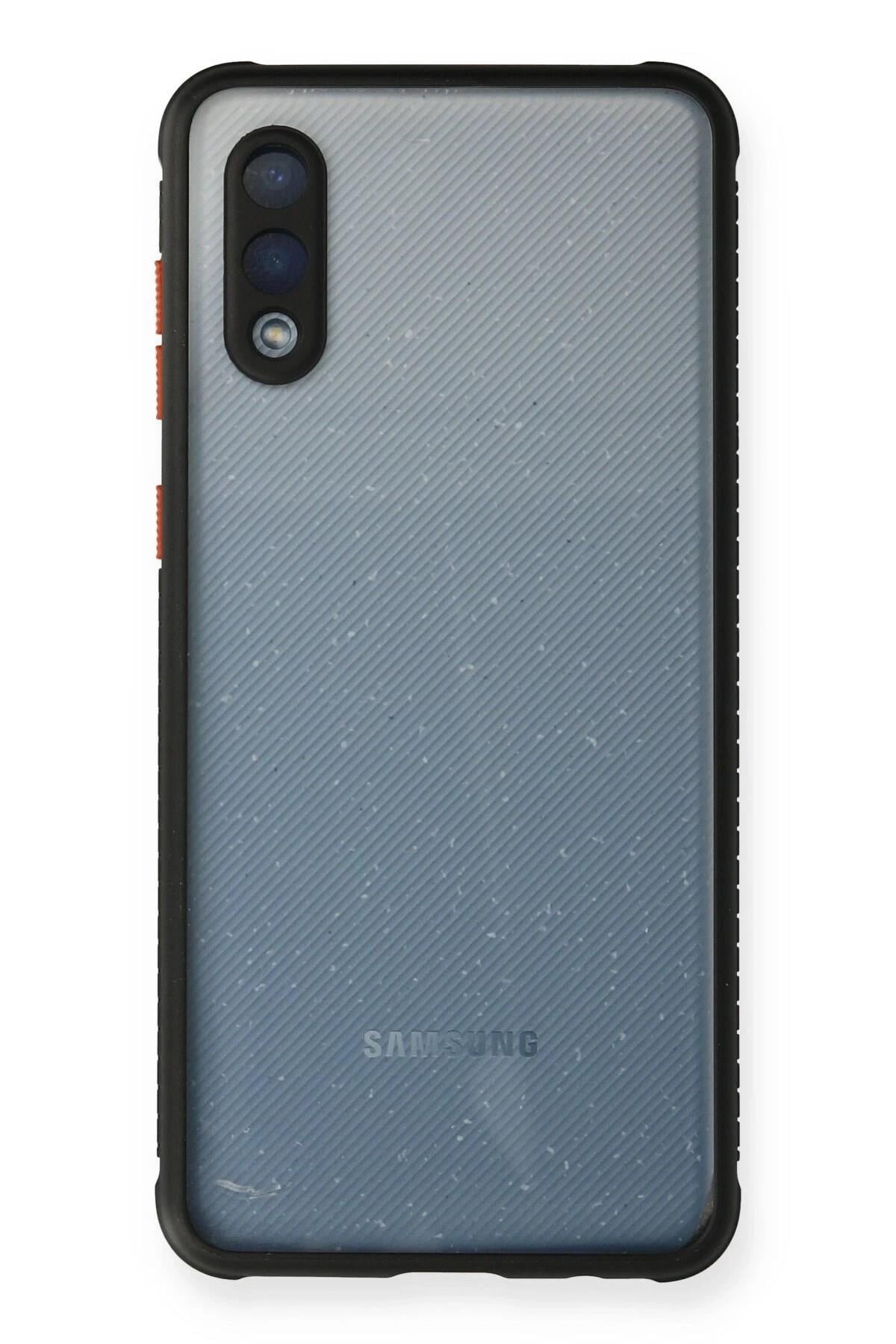 Mey İthalat®  Samsung Galaxy A02 Kılıf Miami Şeffaf Silikon - Siyah