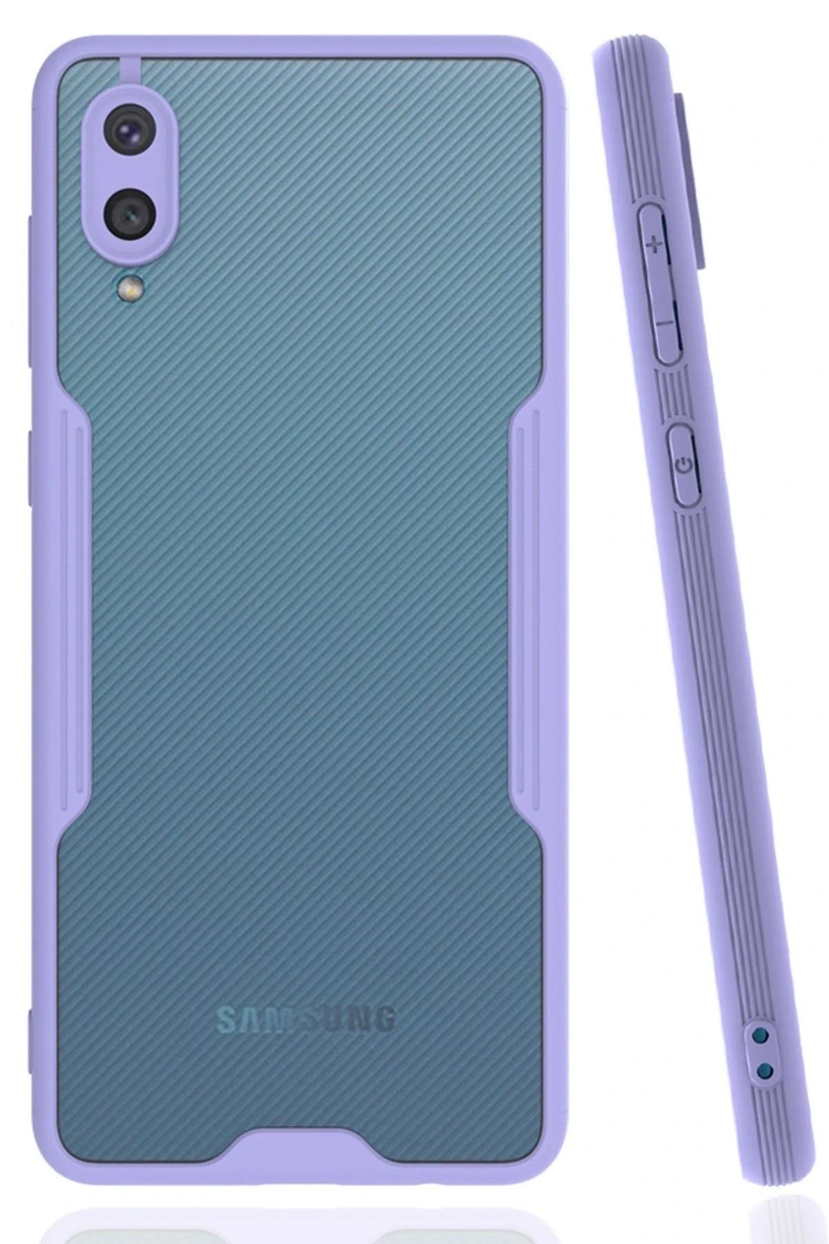 Mey İthalat®  Samsung Galaxy A02 Kılıf Platin Silikon - Lila