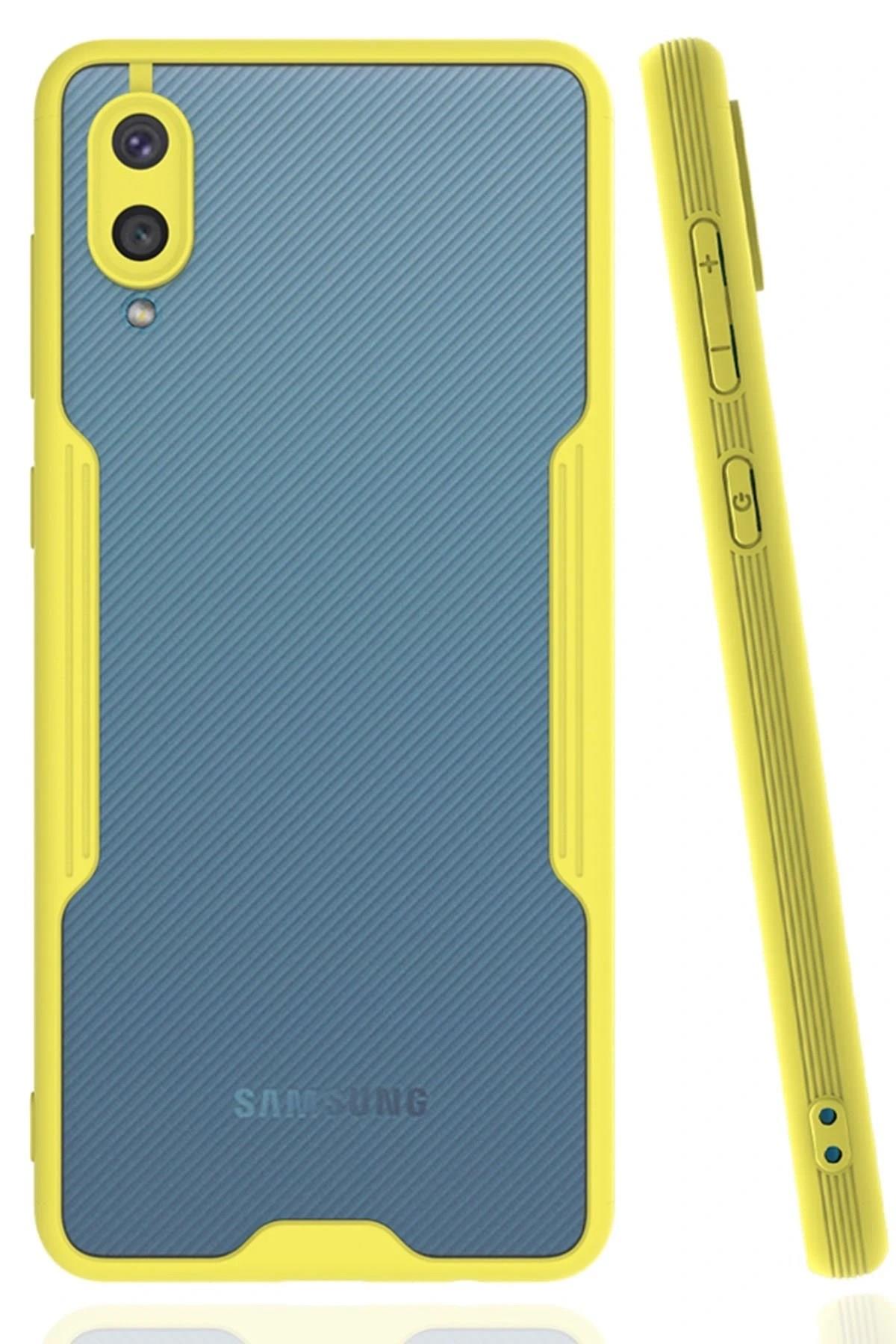 Mey İthalat®  Samsung Galaxy A02 Kılıf Platin Silikon - Sarı