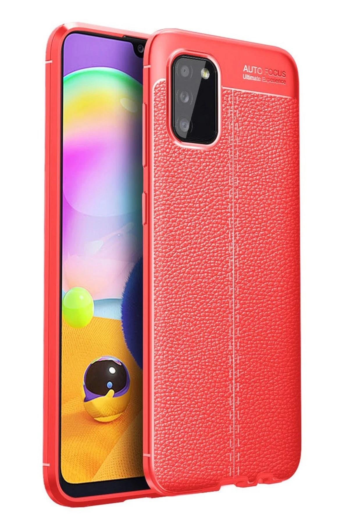 Mey İthalat®  Samsung Galaxy A02S Kılıf Auto Focus Kapak - Kırmızı