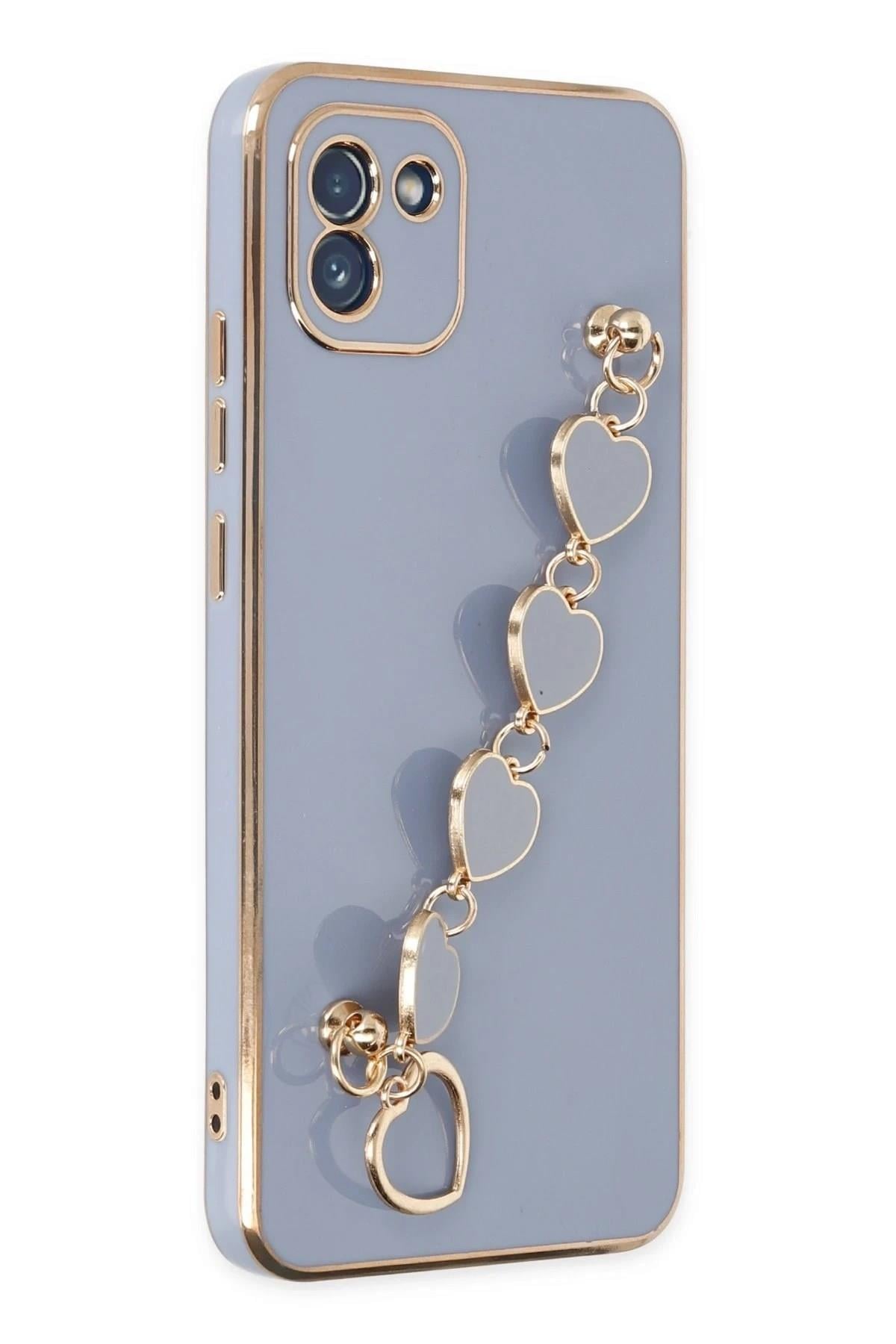 Mey İthalat®  Samsung Galaxy A03 Kılıf Esila Silikon - Gri