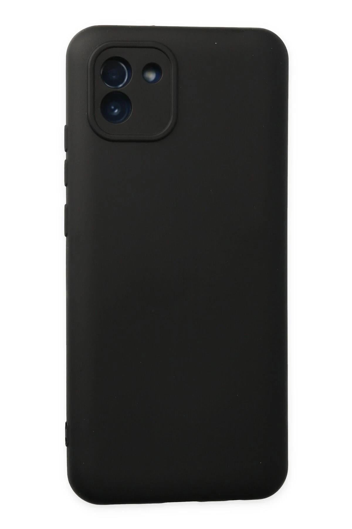 Mey İthalat®  Samsung Galaxy A03 Kılıf Nano içi Kadife Silikon - Siyah