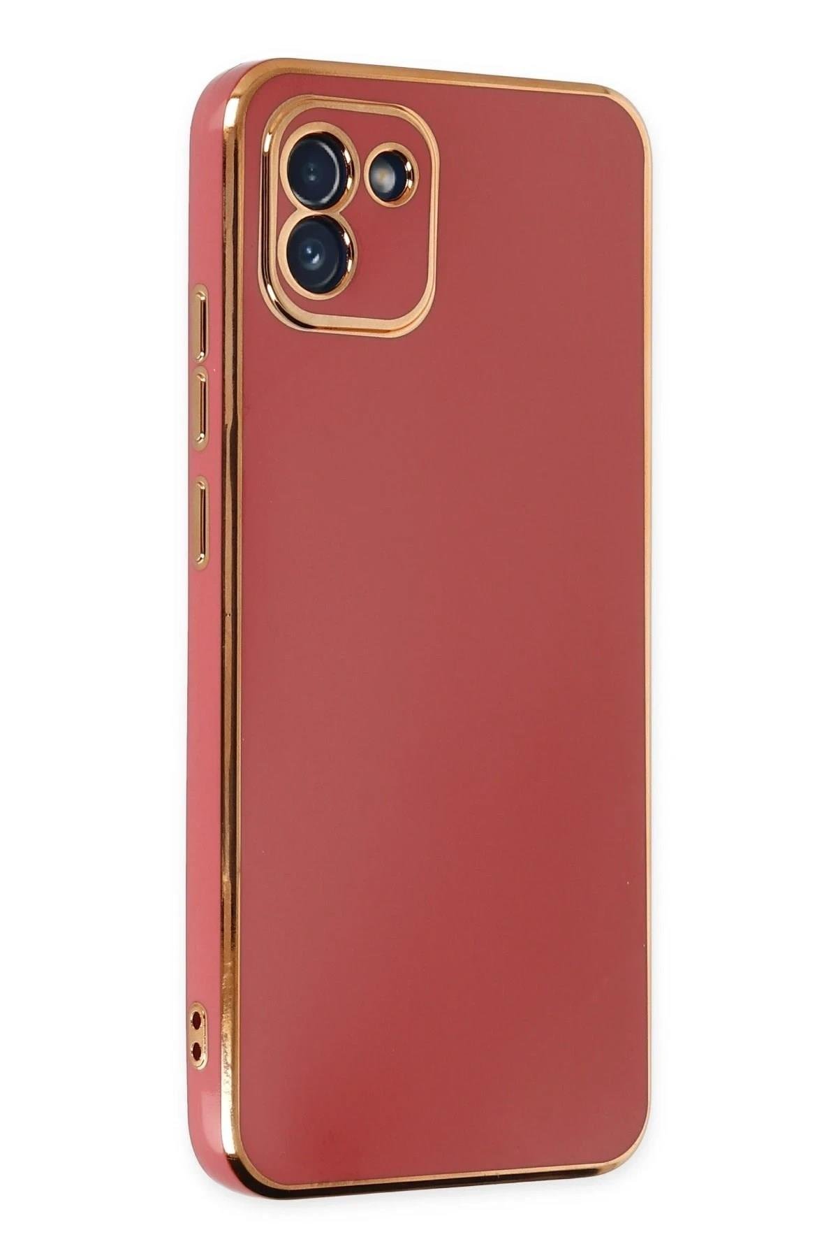 Mey İthalat®  Samsung Galaxy A03 Kılıf Volet Silikon - Kırmızı