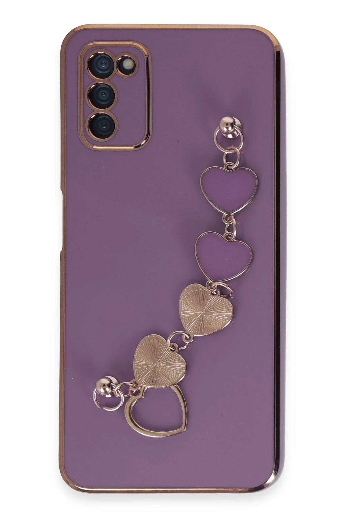 Mey İthalat®  Samsung Galaxy A03S Kılıf Esila Silikon - Mor